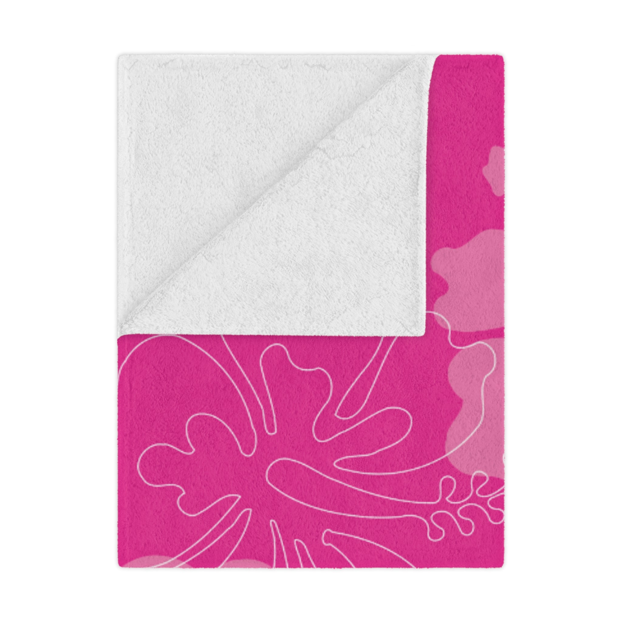 Pink Floral Minky Blanket, Cozy Baby Blanket, Nursery Decor, Throw for Kids, Flower Pattern Gift