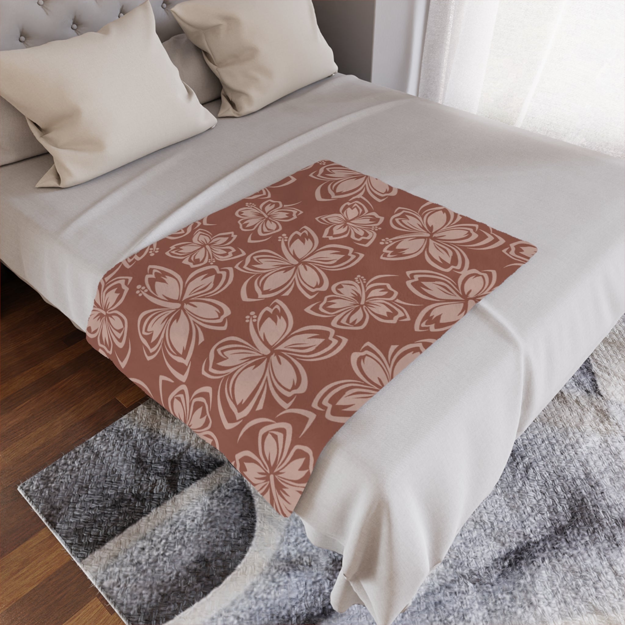 Cozy Floral Minky Blanket, Soft Throw for Babies, Nursery Decor, Modern Bedding, Mother’s Day Gift, Relaxation Essential