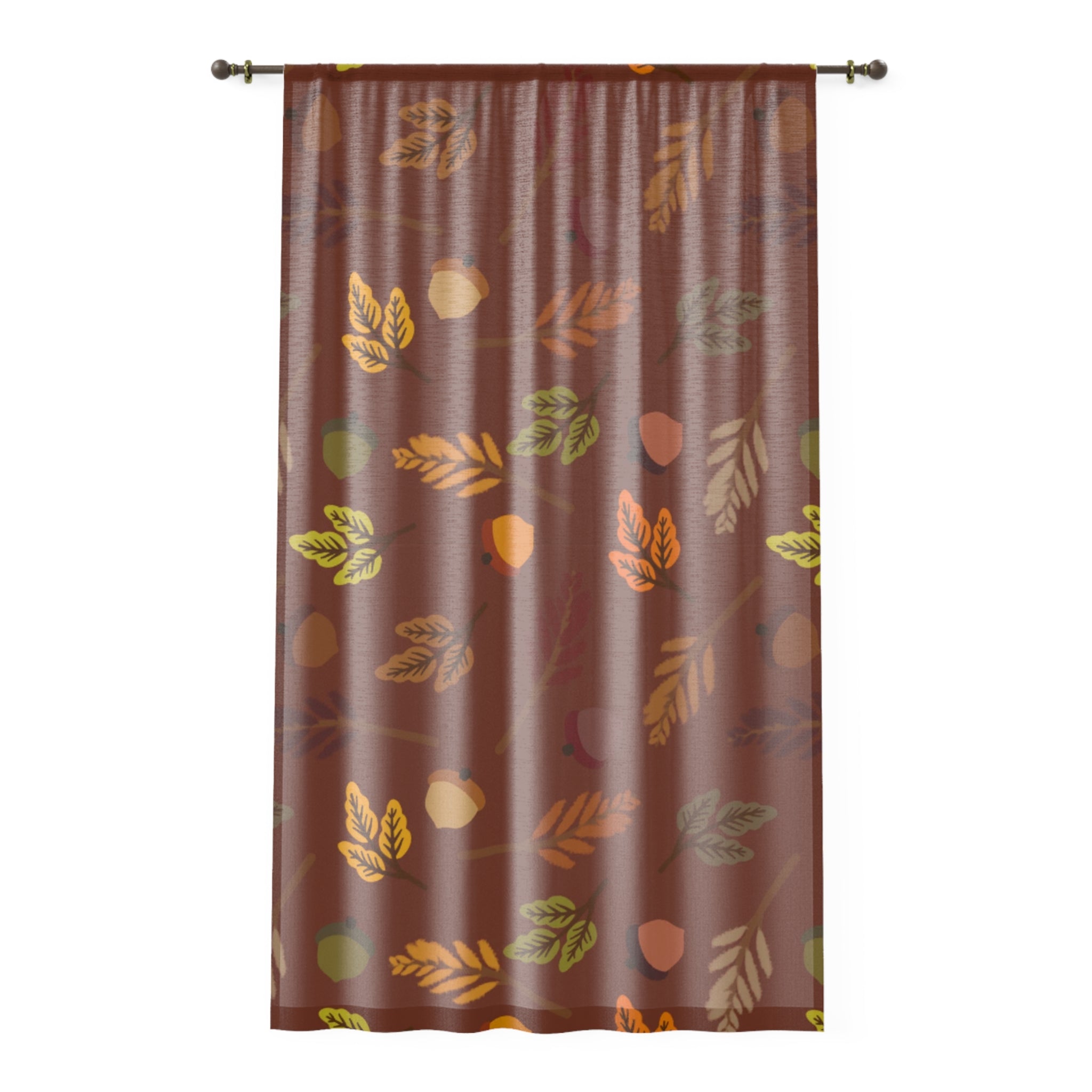 Autumn Leaf Window Curtain, Fall Home Décor, Warm Tapestry for Cozy Living Spaces, Seasonal Window Treatment, Rustic Indoor Decoration