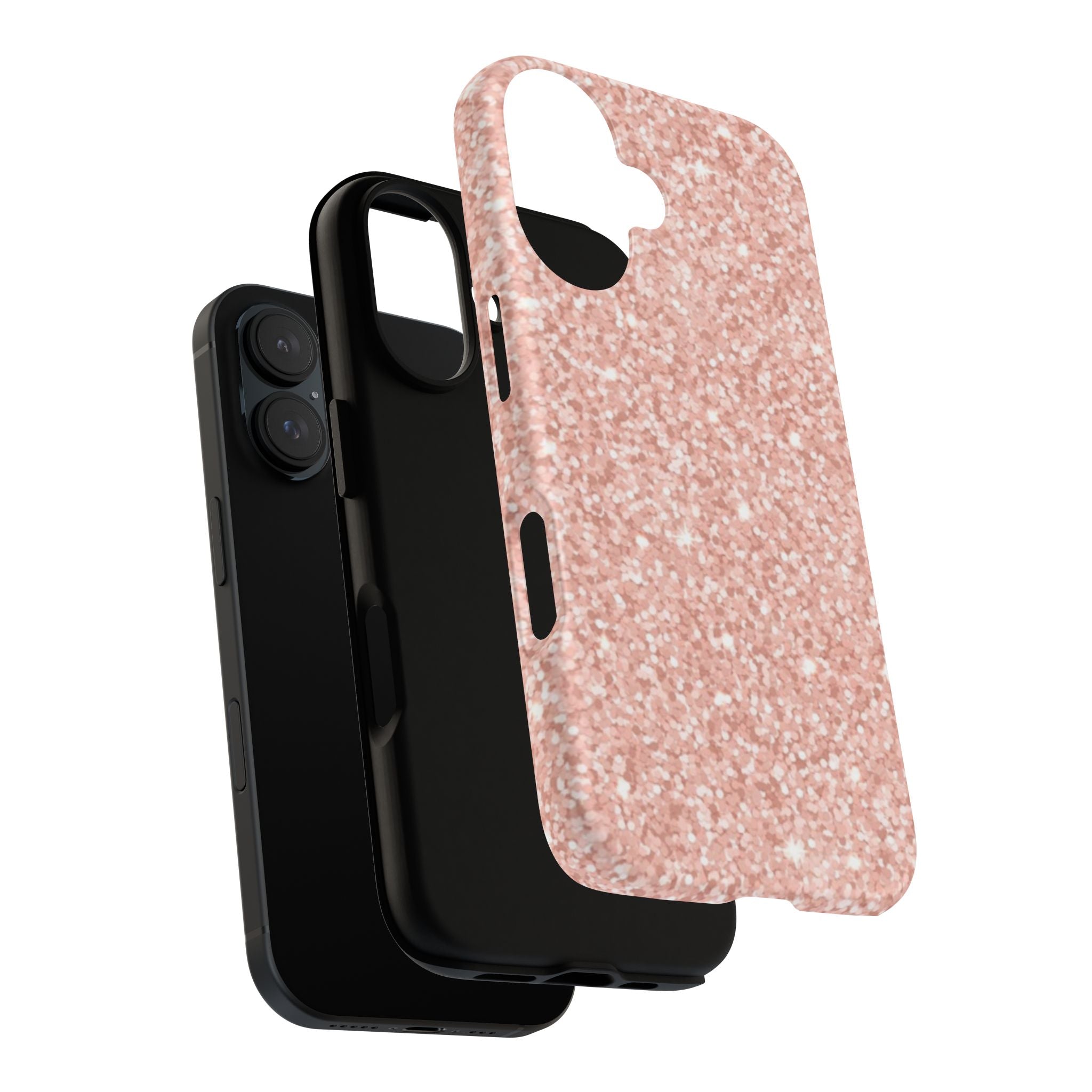 Rose Gold Glitter Phone Case, Tough Cases, Fashion Accessories, Unique Gifts, Birthday Present, Trendy Tech
