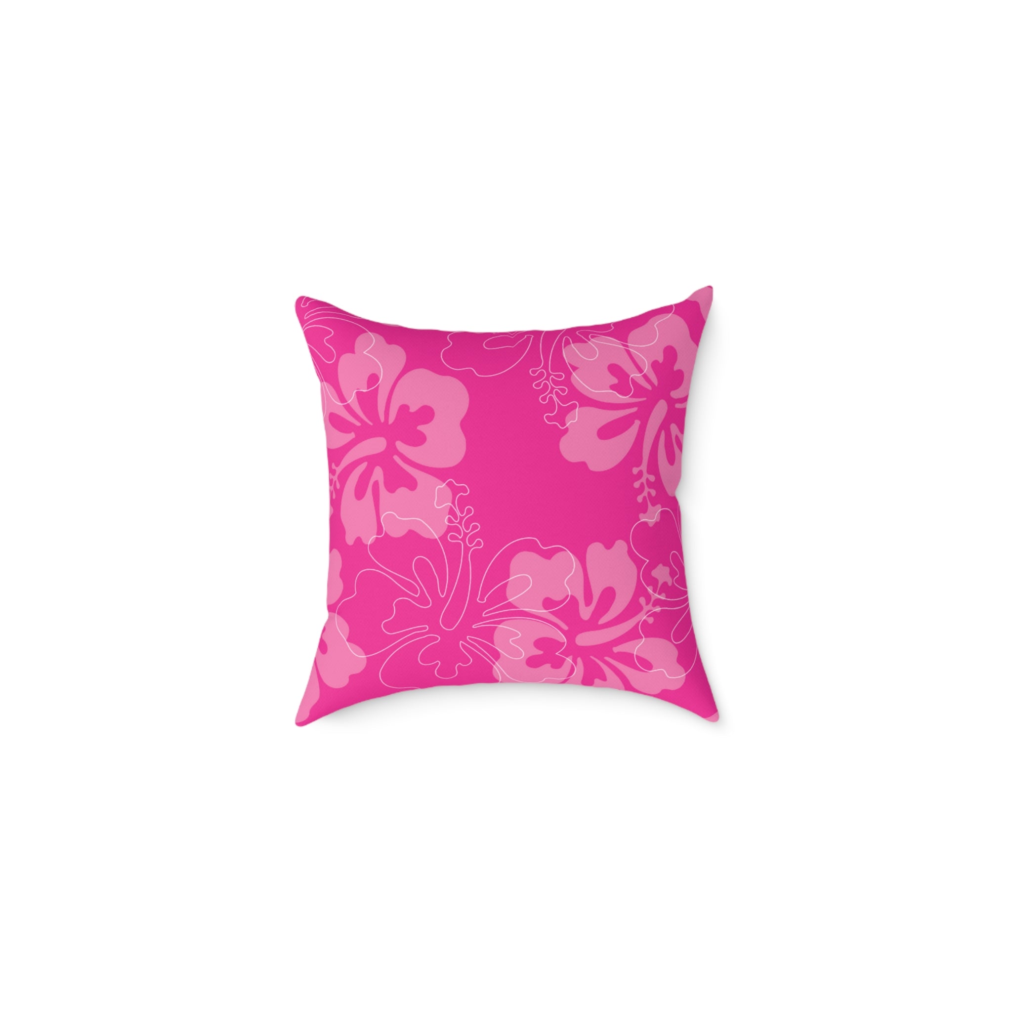 Vibrant Floral Throw Pillow – Bright Pink Decor for Home, Gifts, Weddings, Beach House, Tropical Vibe, Cozy Accent