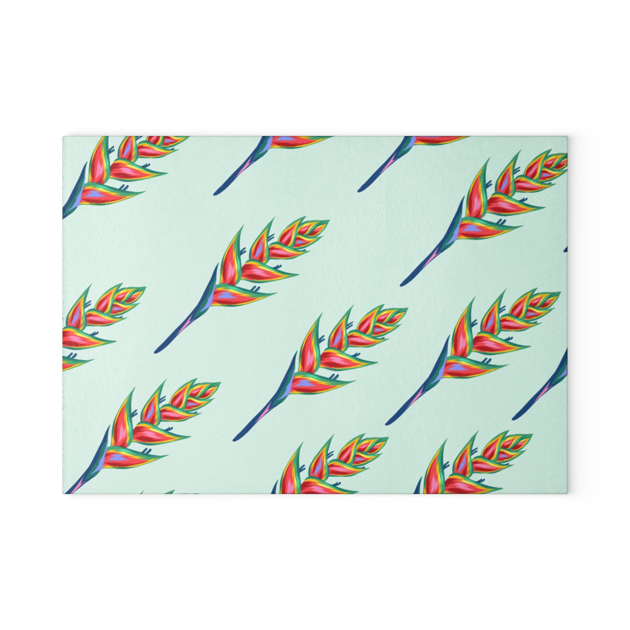 Vibrant Tropical Glass Cutting Board, Kitchen Décor, Gift for Home Chefs, Housewarming Present, Tropical Party Supply