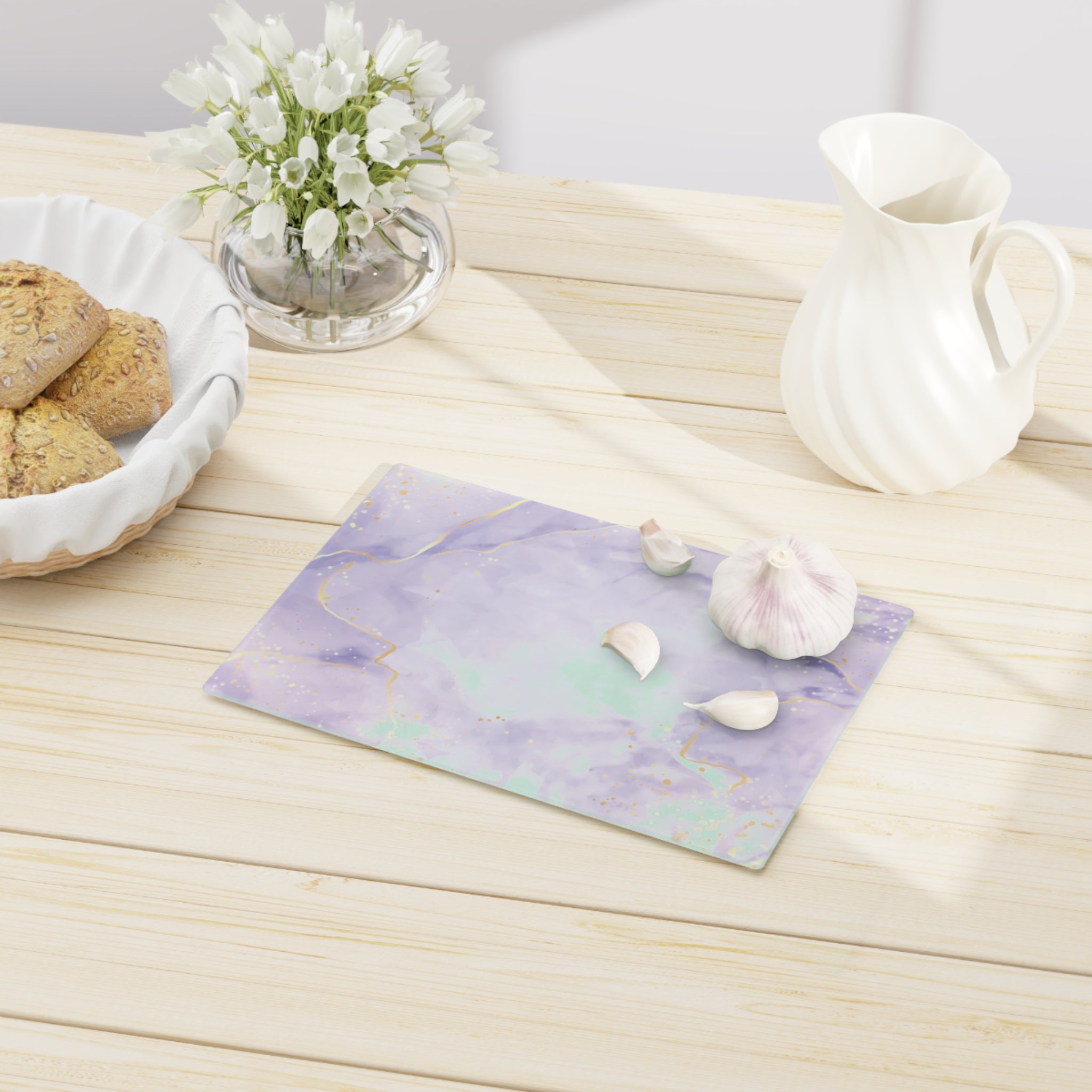Elegant Marble Cutting Board with Gold Accents, Kitchen Decor, Wedding Gift, Home Cooking, Charcuterie Board