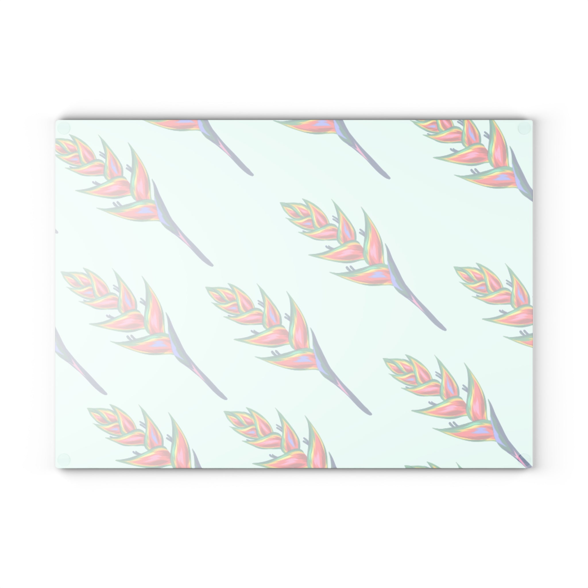 Vibrant Tropical Glass Cutting Board, Kitchen Décor, Gift for Home Chefs, Housewarming Present, Tropical Party Supply