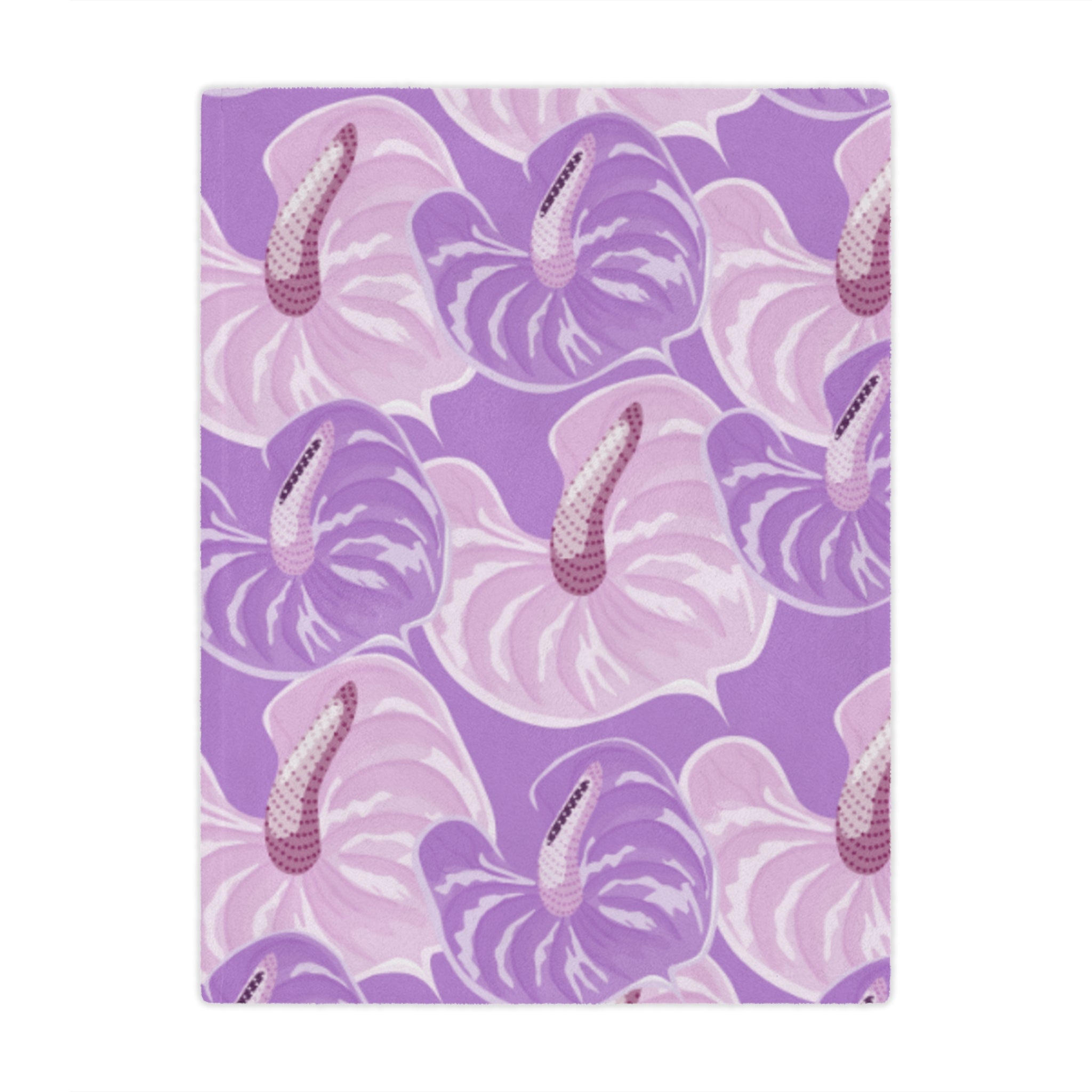 Lavender Floral Minky Blanket, Cozy Throw for Kids, Soft Baby Blanket, Flower Pattern Blankie, Perfect Gift for Girls