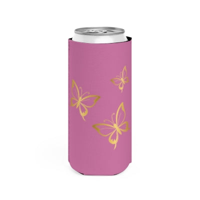 Elegant Butterfly Slim Can Cooler, Summer BBQs, Outdoor Parties, Gifts for Her, Eco-friendly Drink Sleeve