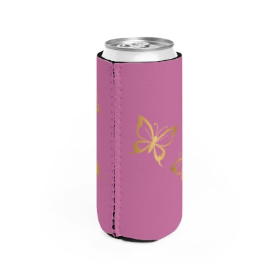 Elegant Butterfly Slim Can Cooler, Summer BBQs, Outdoor Parties, Gifts for Her, Eco-friendly Drink Sleeve