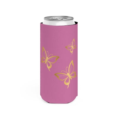Elegant Butterfly Slim Can Cooler, Summer BBQs, Outdoor Parties, Gifts for Her, Eco-friendly Drink Sleeve