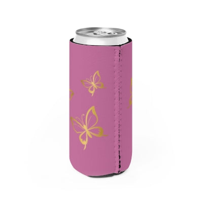 Elegant Butterfly Slim Can Cooler, Summer BBQs, Outdoor Parties, Gifts for Her, Eco-friendly Drink Sleeve