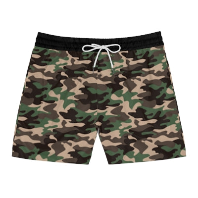 Men's Camouflage Swim Shorts, Trendy Beachwear for Summer, Pool Party Must-Have, Vacation Essentials, Outdoor Adventure Gear