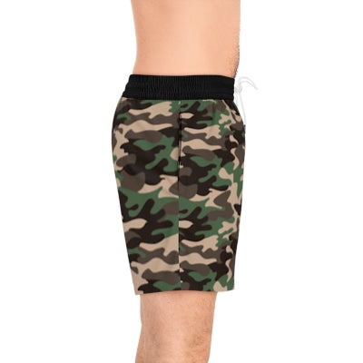Men's Camouflage Swim Shorts, Trendy Beachwear for Summer, Pool Party Must-Have, Vacation Essentials, Outdoor Adventure Gear