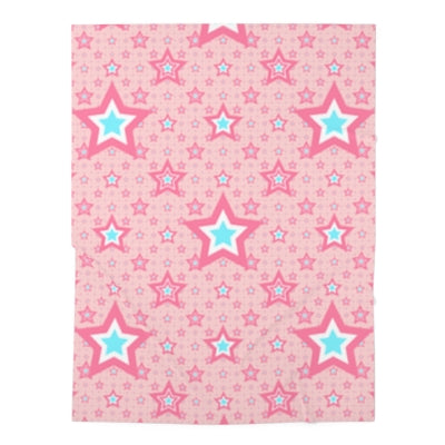 Starry Pink Baby Swaddle Blanket, Soft Infant Wrap, Newborn Shower Gift, Cute Baby Bedding, Star Pattern Blanket