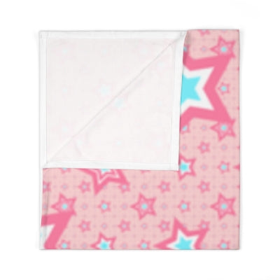 Starry Pink Baby Swaddle Blanket, Soft Infant Wrap, Newborn Shower Gift, Cute Baby Bedding, Star Pattern Blanket