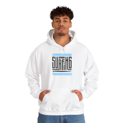 Surfing Vibes Unisex Heavy Blend™ Hooded Sweatshirt - Ocean Lover, Beach Style, Gift for Surfers, Casual Wear, Summer Apparel