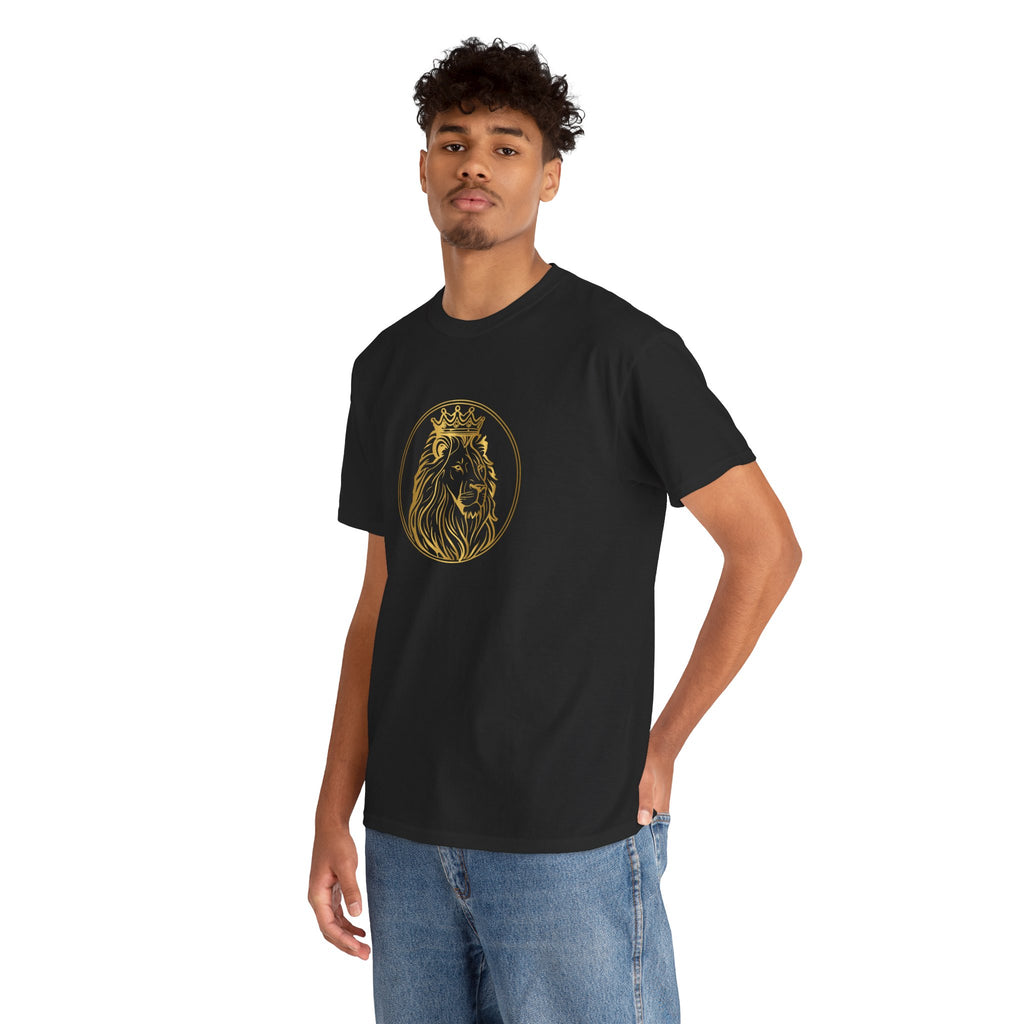 Majestic Lion Unisex Heavy Cotton Tee - Perfect for Animal Lovers, Casual Outings, Gifts, Birthdays, and More