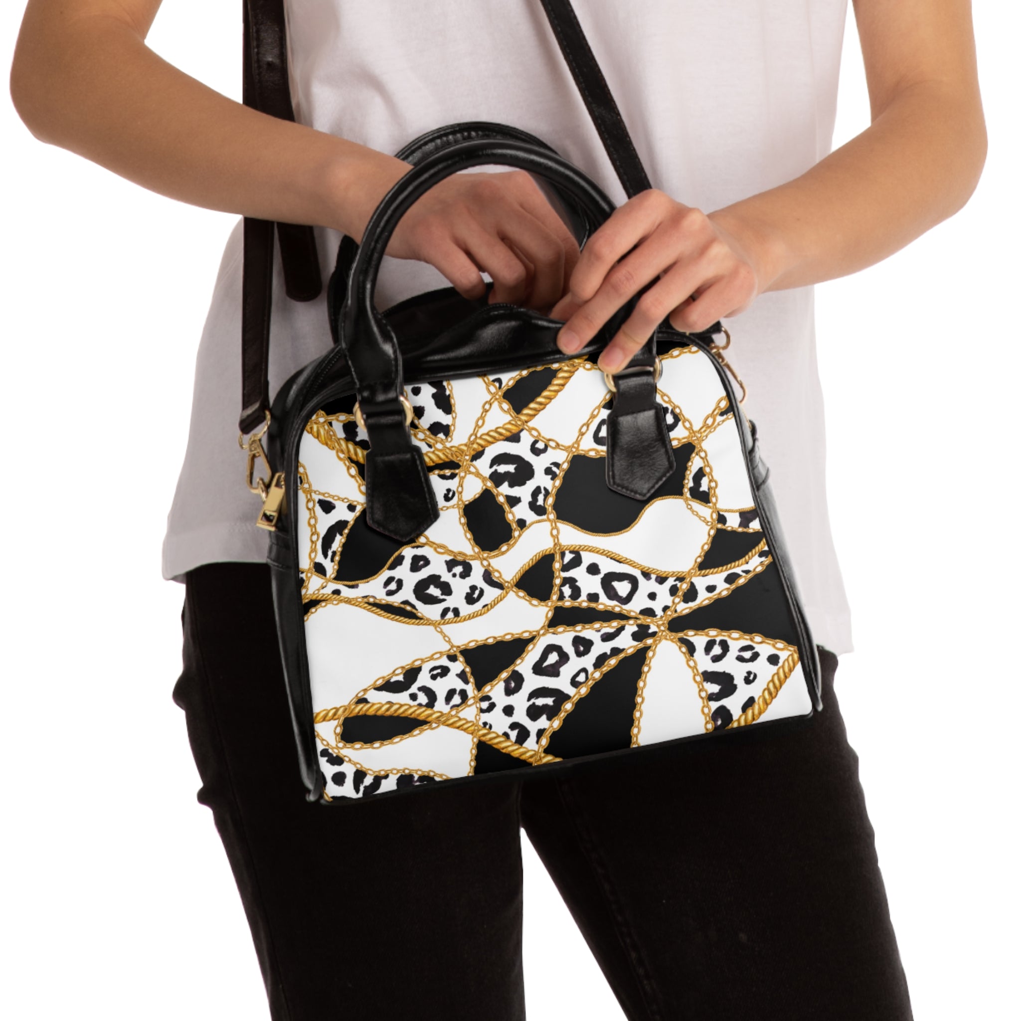 Stylish Leopard Print Shoulder Handbag, Trendy Tote, Everyday Purse, Gift for Her, Fashionable Shoulder Bag