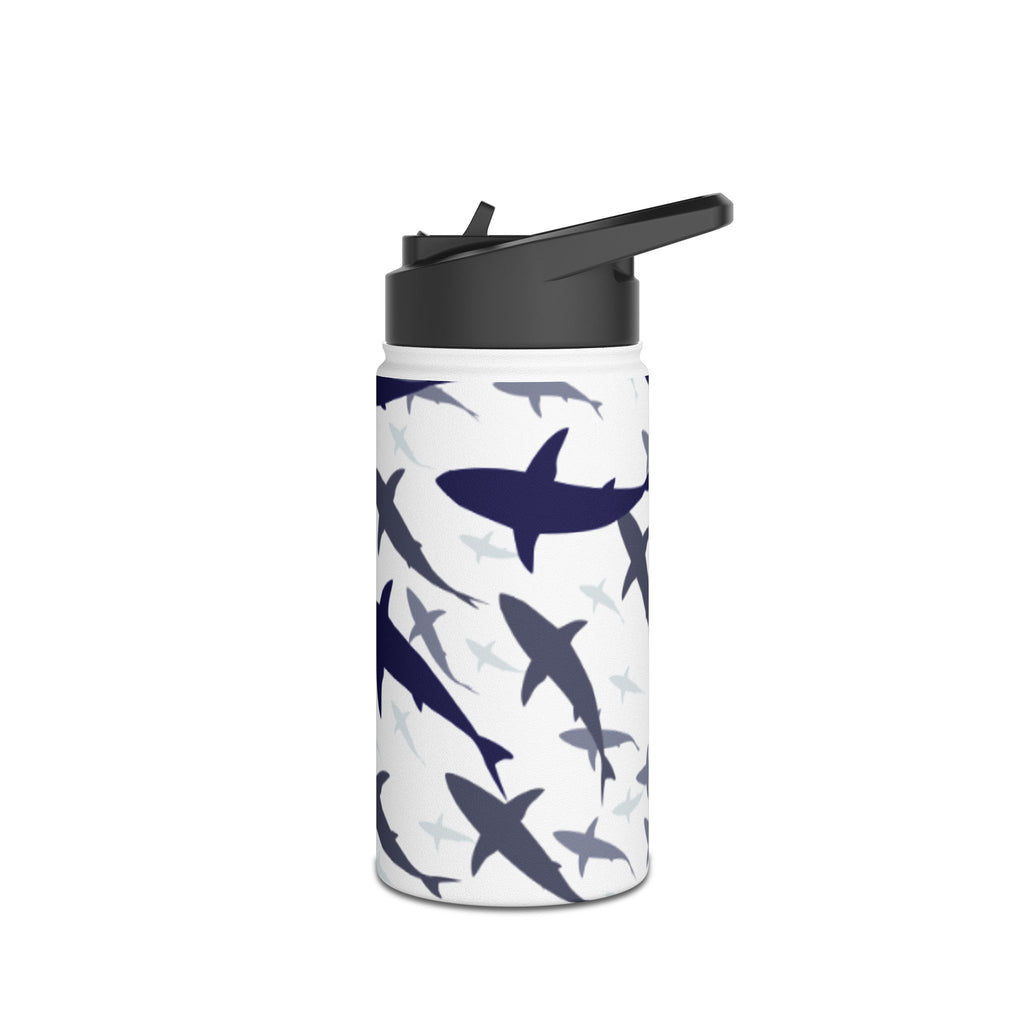 Shark Pattern Stainless Steel Water Bottle | Eco-Friendly Hydration, Summer Beach Days, Gym, Outdoor Adventures, Gift Idea