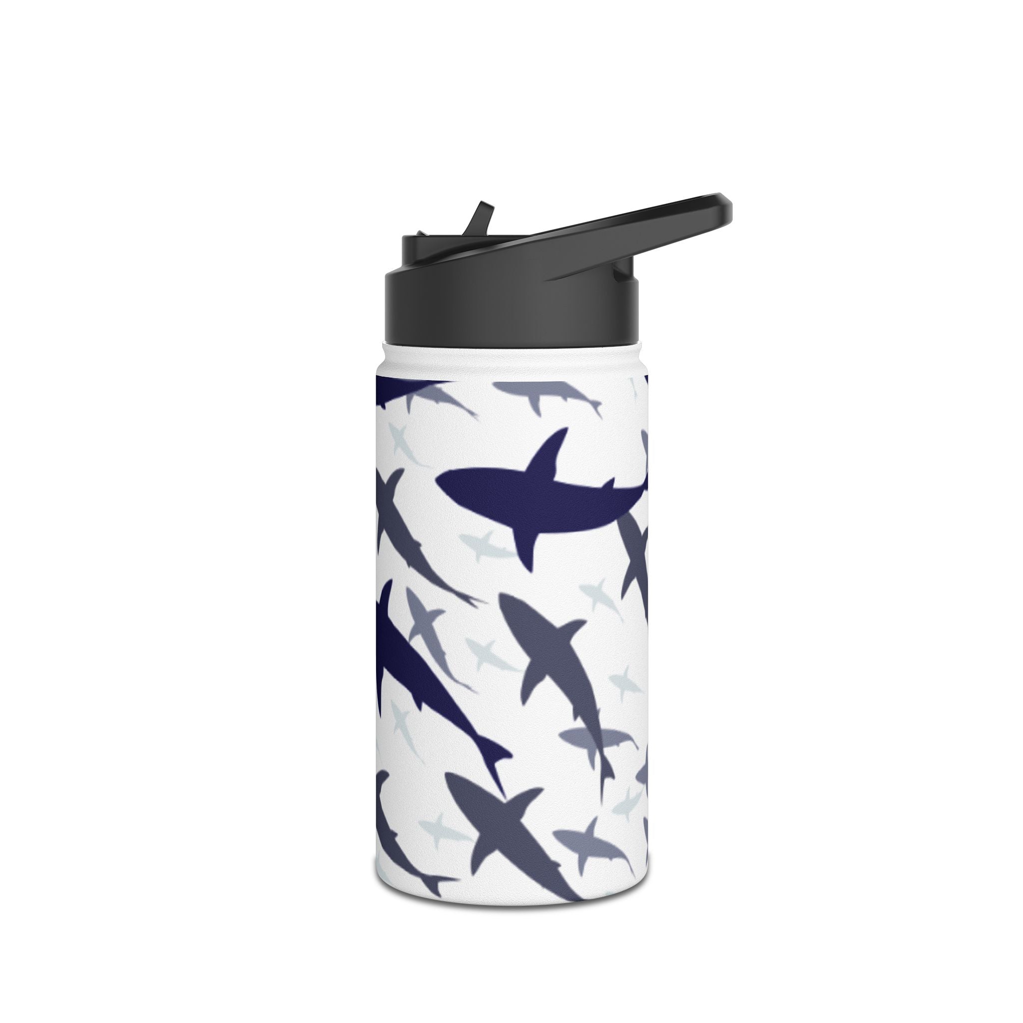 Shark Pattern Stainless Steel Water Bottle | Eco-Friendly Hydration, Summer Beach Days, Gym, Outdoor Adventures, Gift Idea