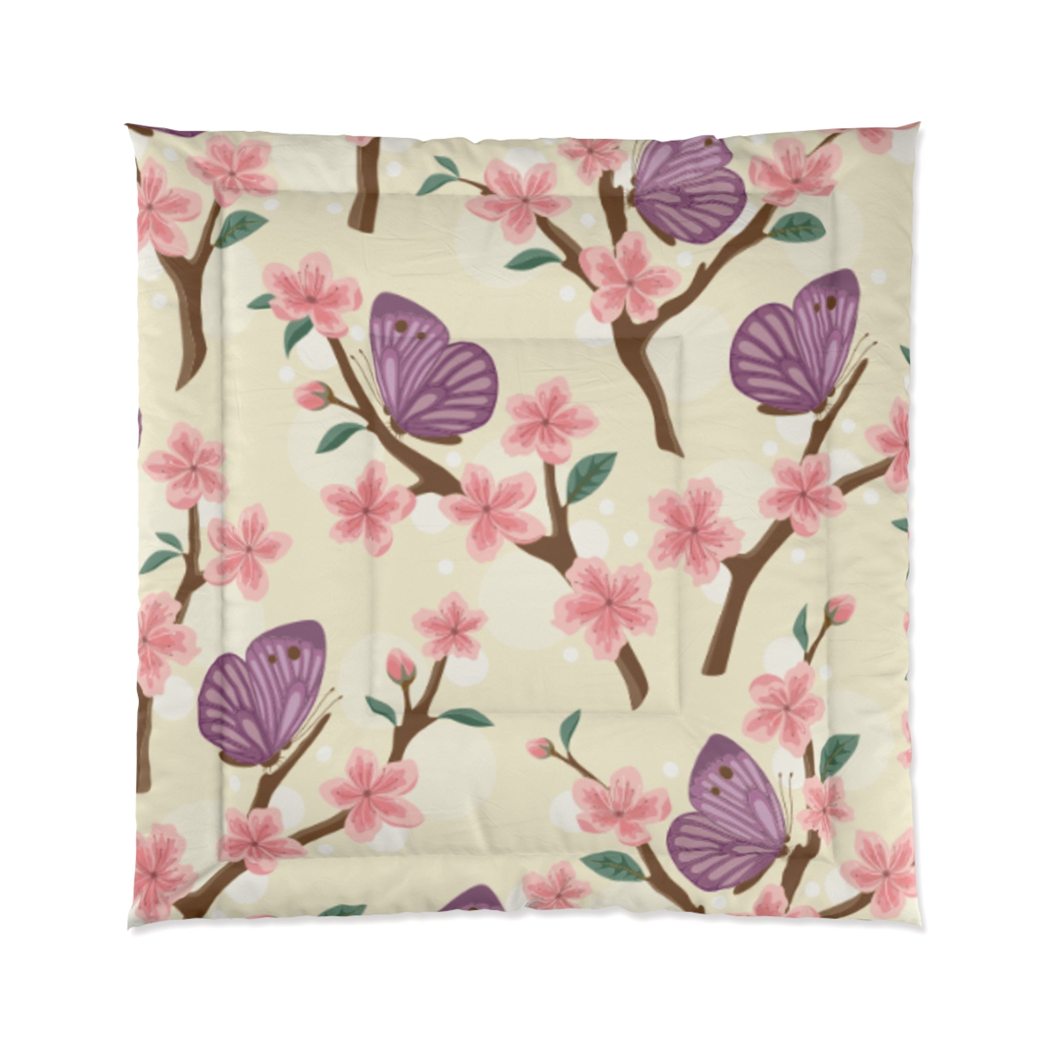Butterfly Blossom Comforter, Spring Floral Quilt for Cozy Bedrooms, Butterfly Decor, Gift for Nature Lovers, Bedspread for Kids' [...]