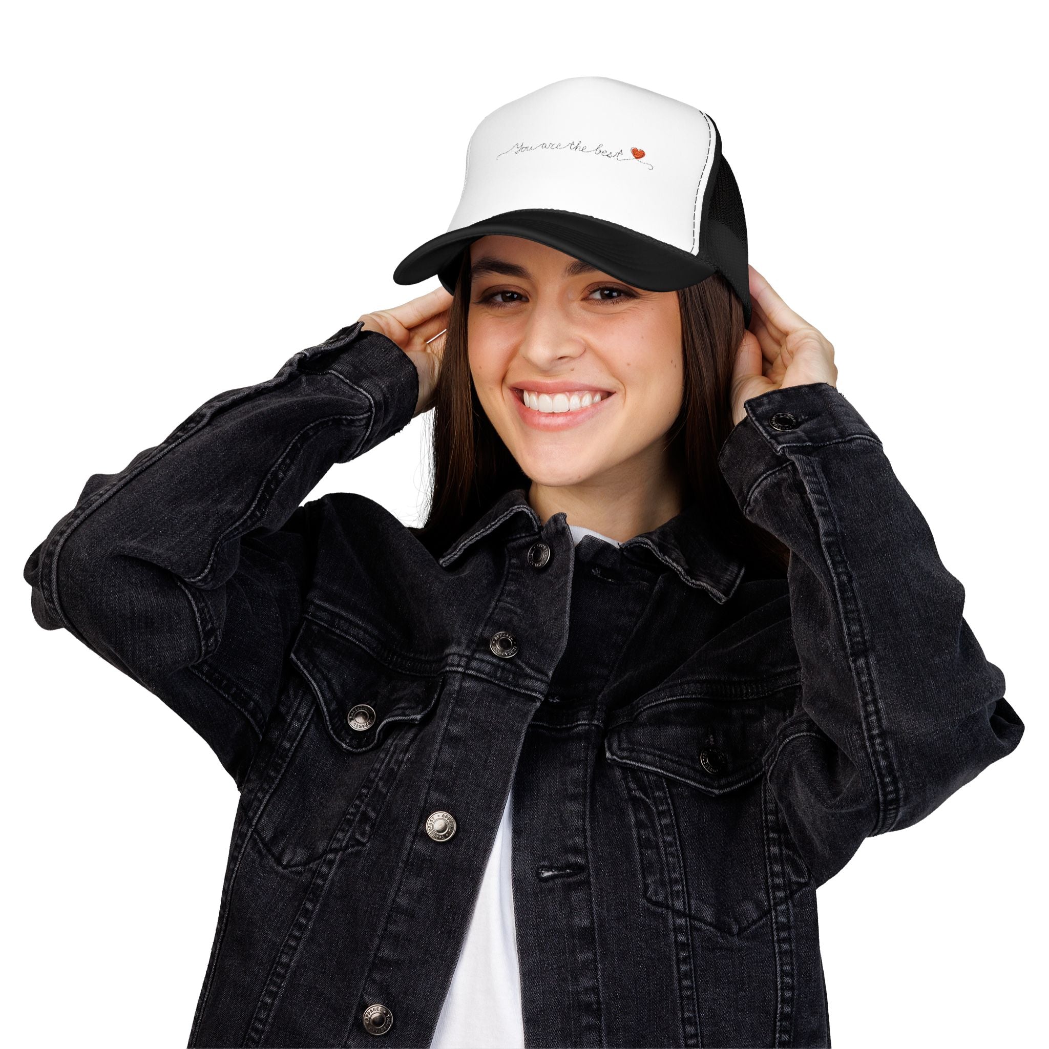 Copy of You Are the Best Foam Trucker Hat, Custom Embroidered Cap, Gift for Friends, Casual Wear, Birthday Gift, Inspirational Accessory