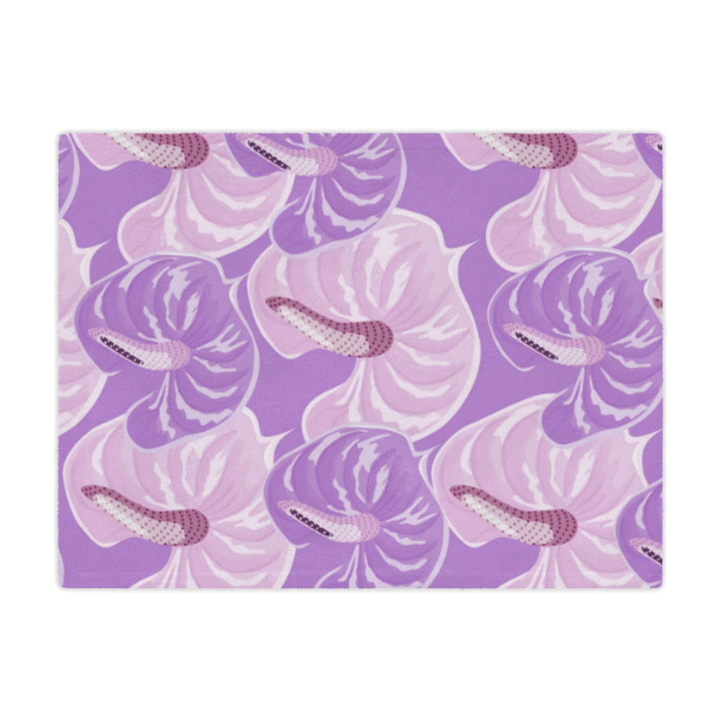 Lavender Floral Minky Blanket, Cozy Throw for Kids, Soft Baby Blanket, Flower Pattern Blankie, Perfect Gift for Girls