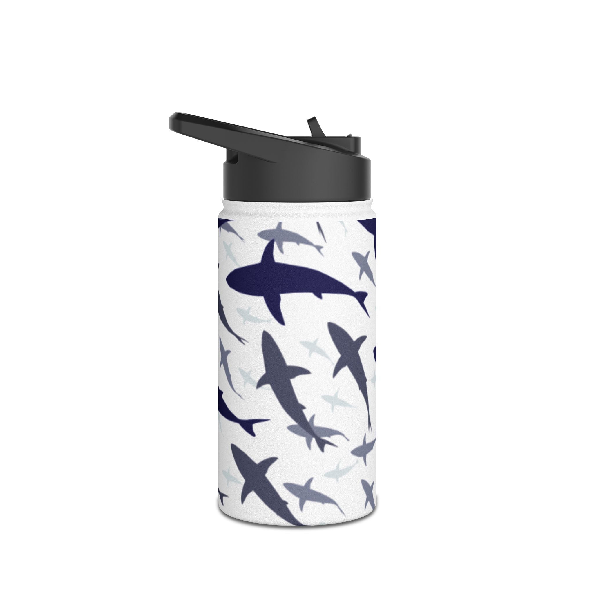 Shark Pattern Stainless Steel Water Bottle | Eco-Friendly Hydration, Summer Beach Days, Gym, Outdoor Adventures, Gift Idea