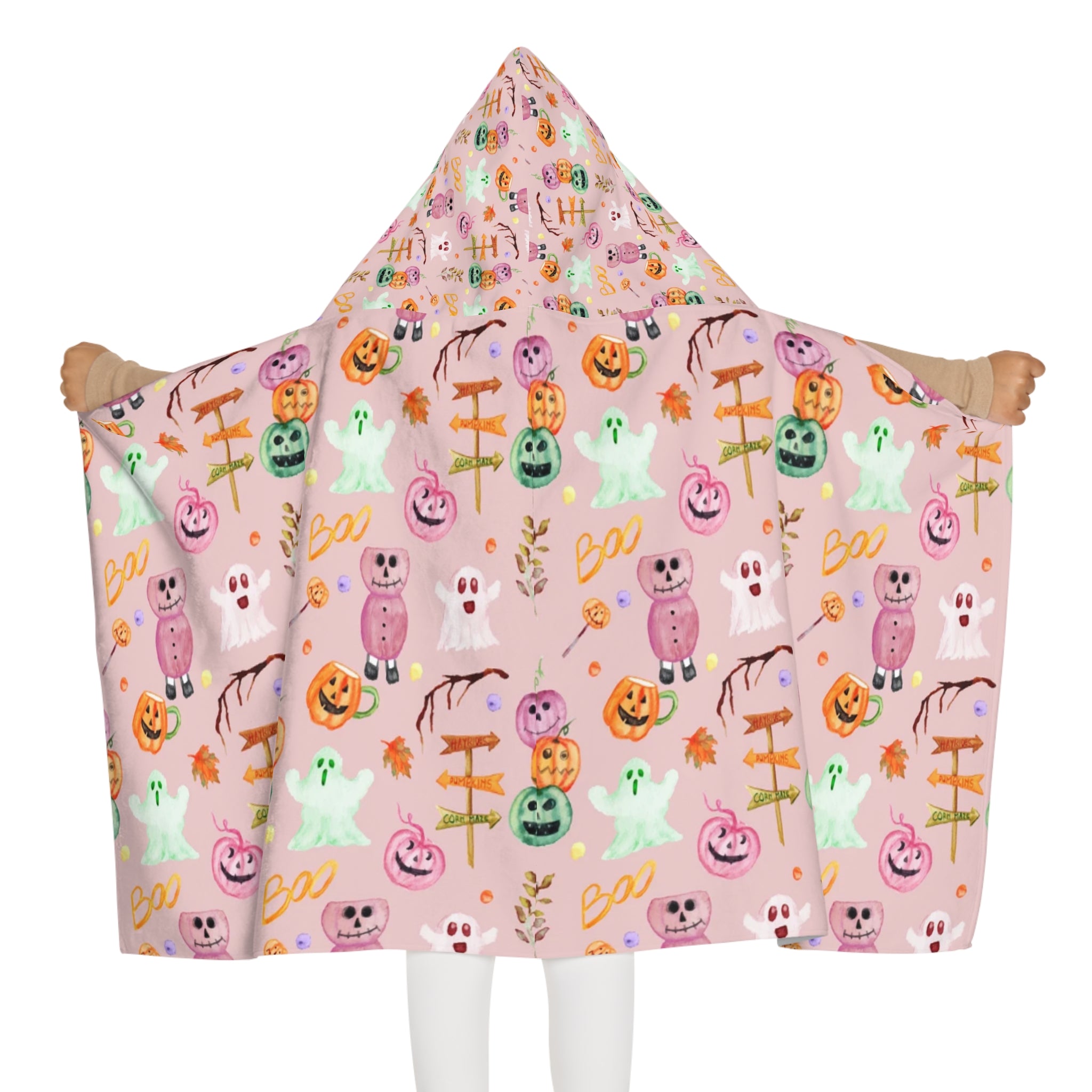 Youth Hooded Towel for Kids, Cute Halloween Bath Towel, Cozy Kids' Towel with Animal and Pumpkin Design, Perfect Gift for Halloween, [...]