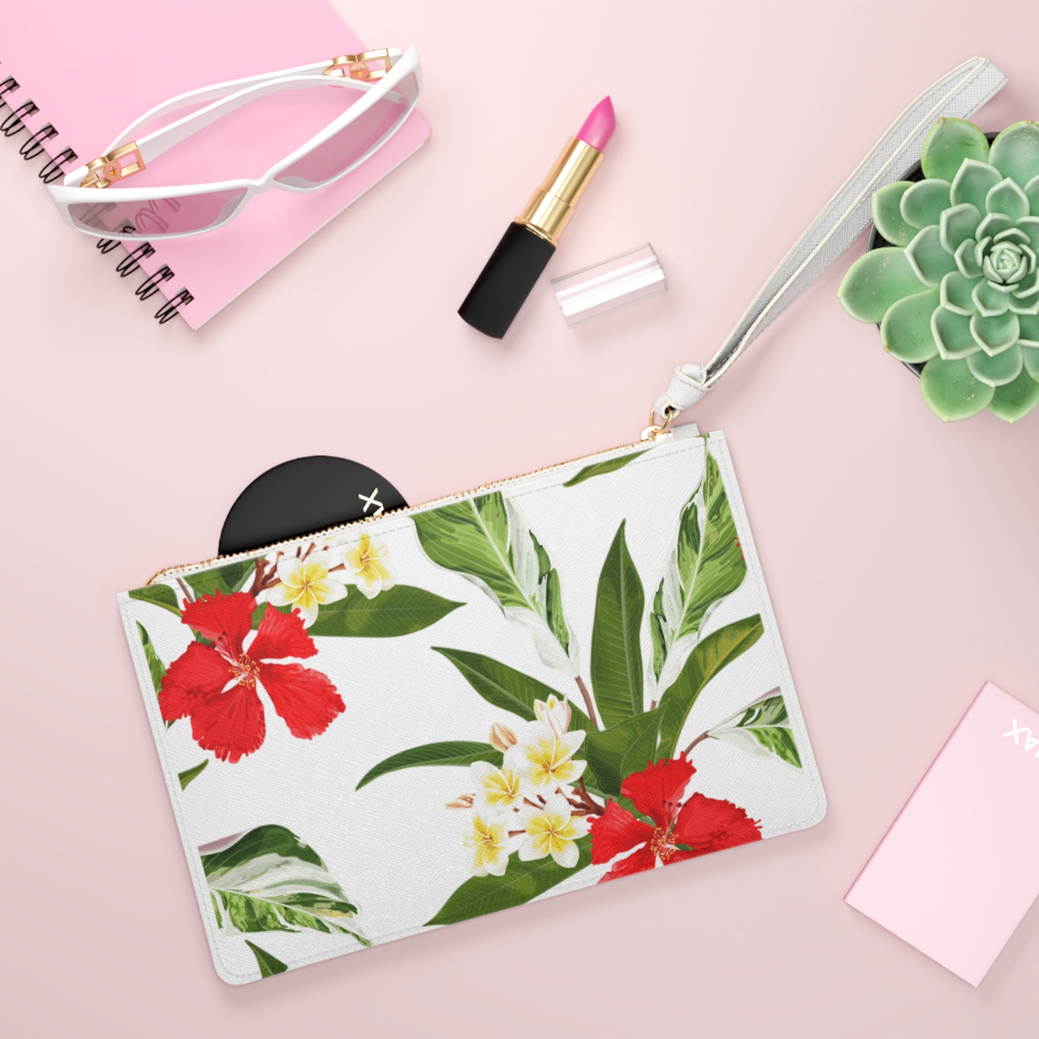 Tropical Floral Clutch Bag for Stylish Outings, Perfect Gift for Women, Summer Accessories, Date Nights, Travel Essentials