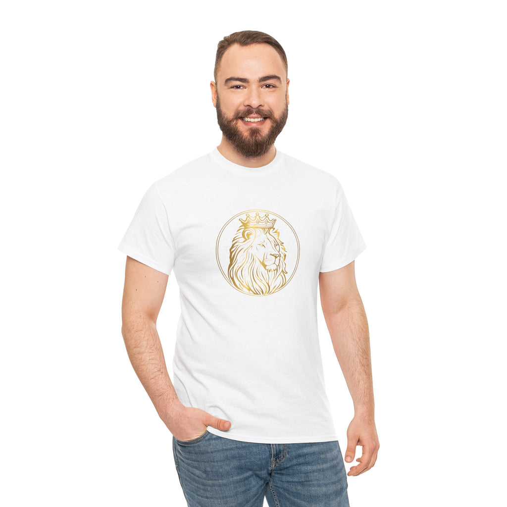Majestic Lion Unisex Heavy Cotton Tee - Perfect for Animal Lovers, Casual Outings, Gifts, Birthdays, and More