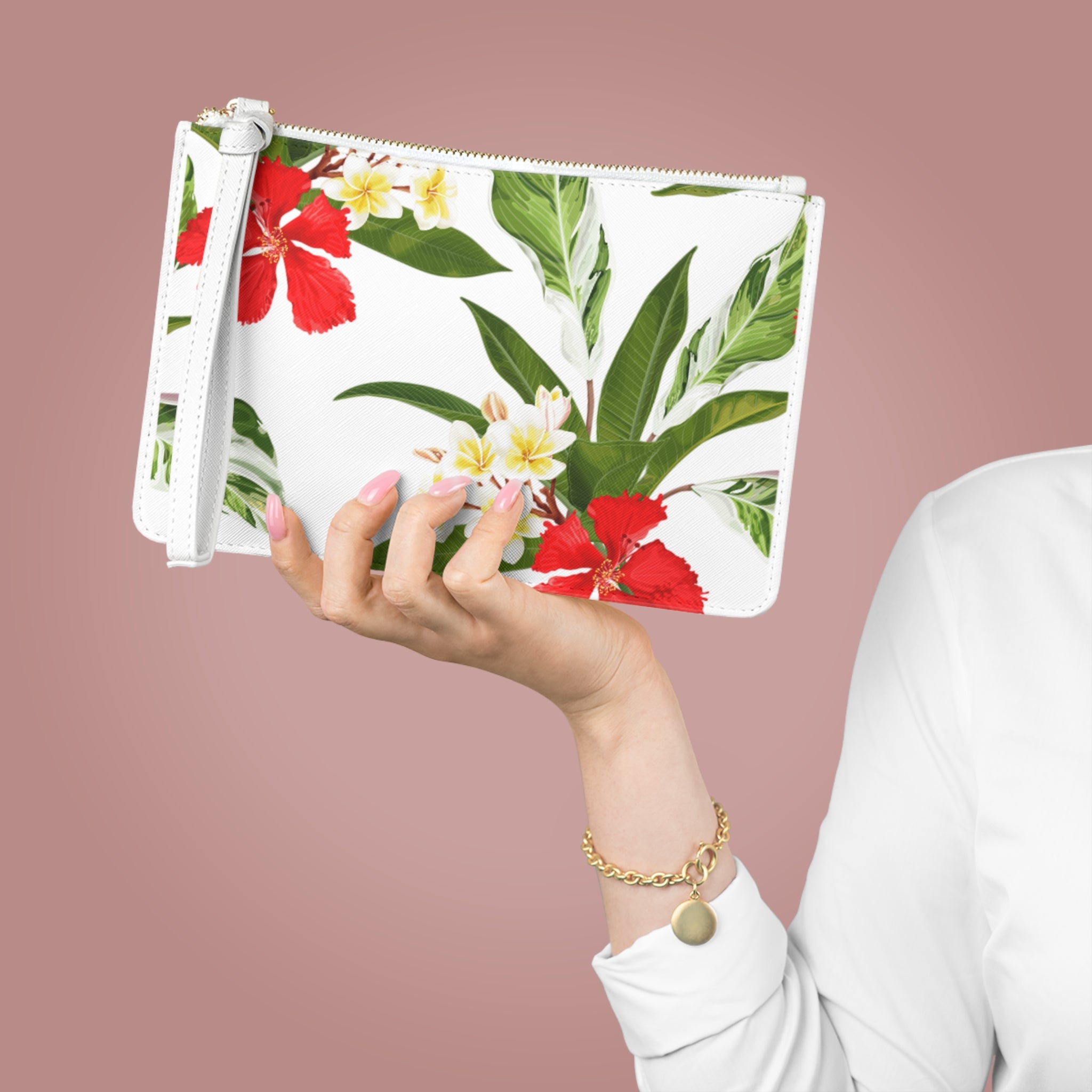 Tropical Floral Clutch Bag for Stylish Outings, Perfect Gift for Women, Summer Accessories, Date Nights, Travel Essentials