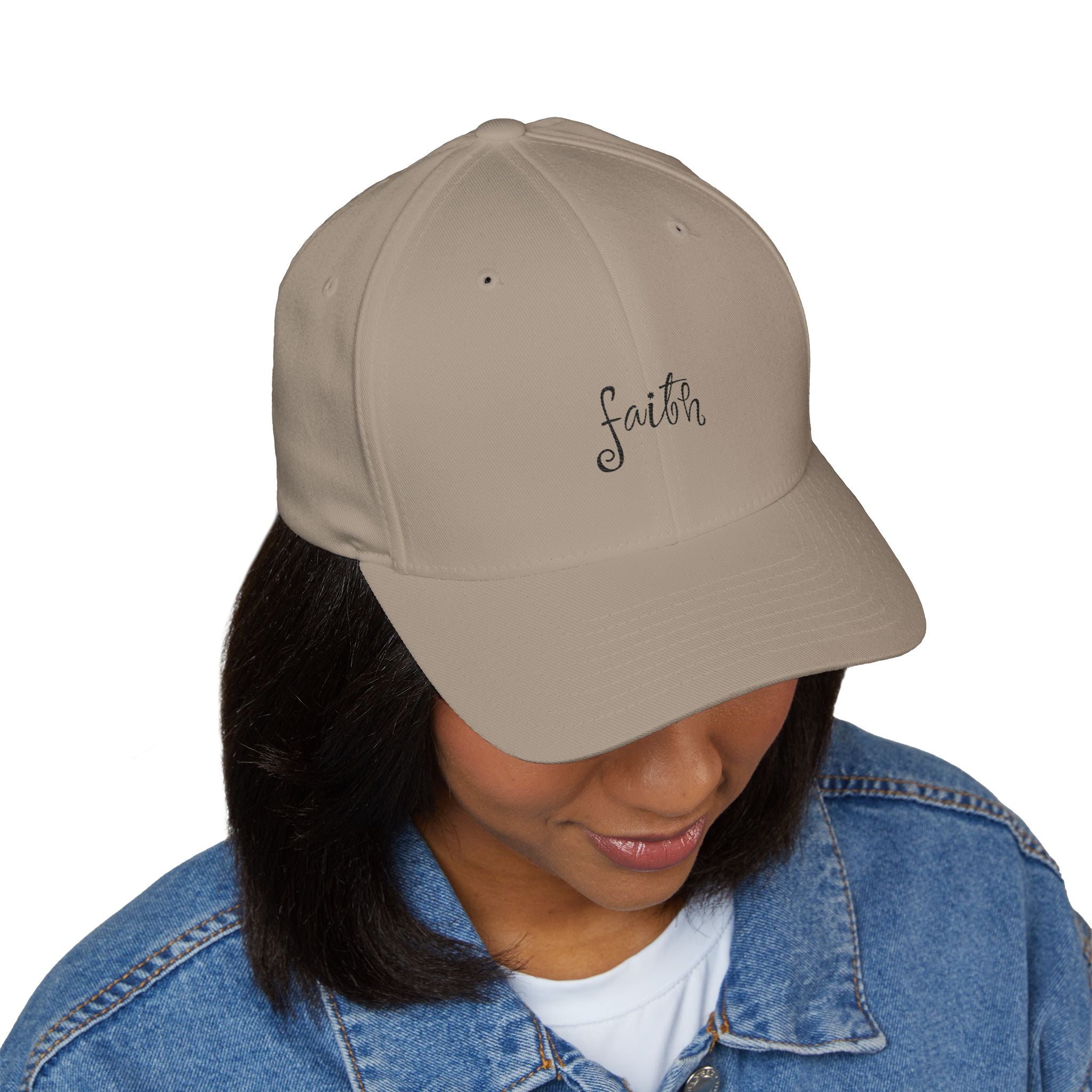 Faith Embroidered Cap - Closed-Back Structured Style, Perfect Gift for Faith, Daily Wear, Adjustable Cap, Summer Accessory