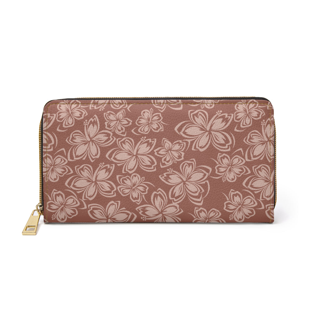 Hawaiian Hibiscus Floral Zipper Wallet | Stylish Women's Accessory, Perfect Gift for Her, Travel Wallet, Everyday Use, Mother's Day Gift