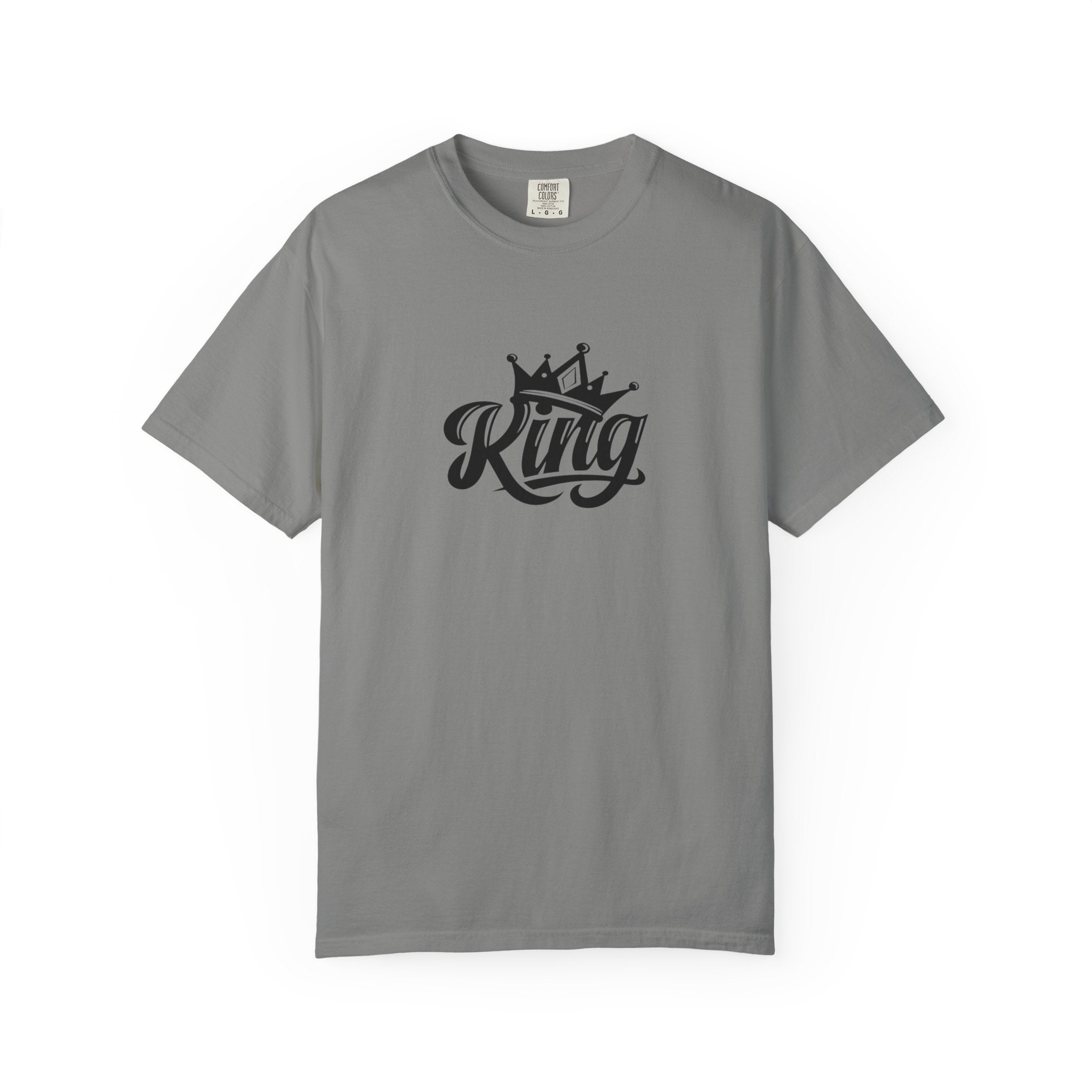 King Crown Garment-Dyed T-Shirt for Men and Women | Unisex Casual Tee, Gift for Dad, Birthday Shirt, Streetwear Style