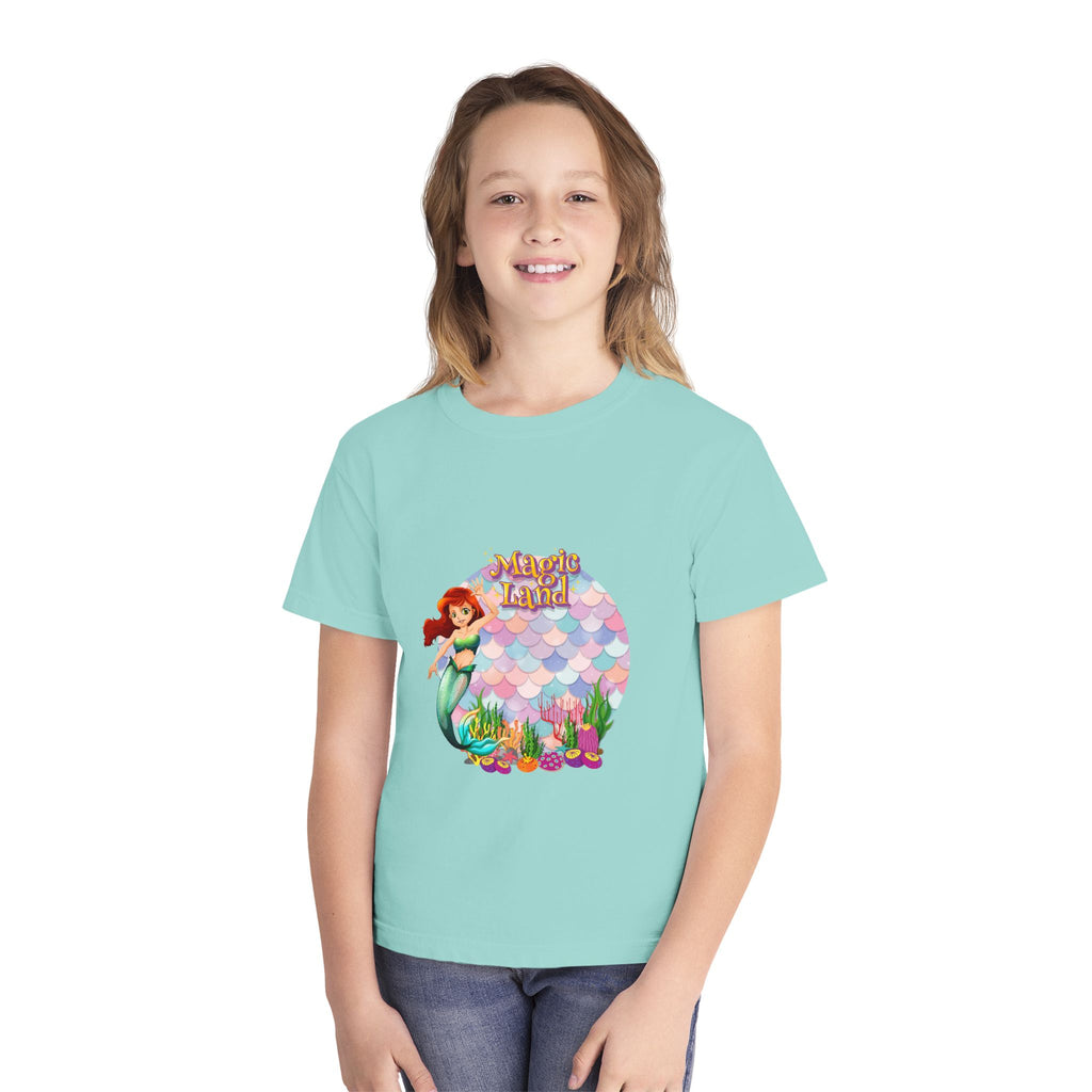Mermaid Themed Youth Tee - Perfect for Birthdays, Summer Vacations, Beach Days, Parties, and Everyday Wear