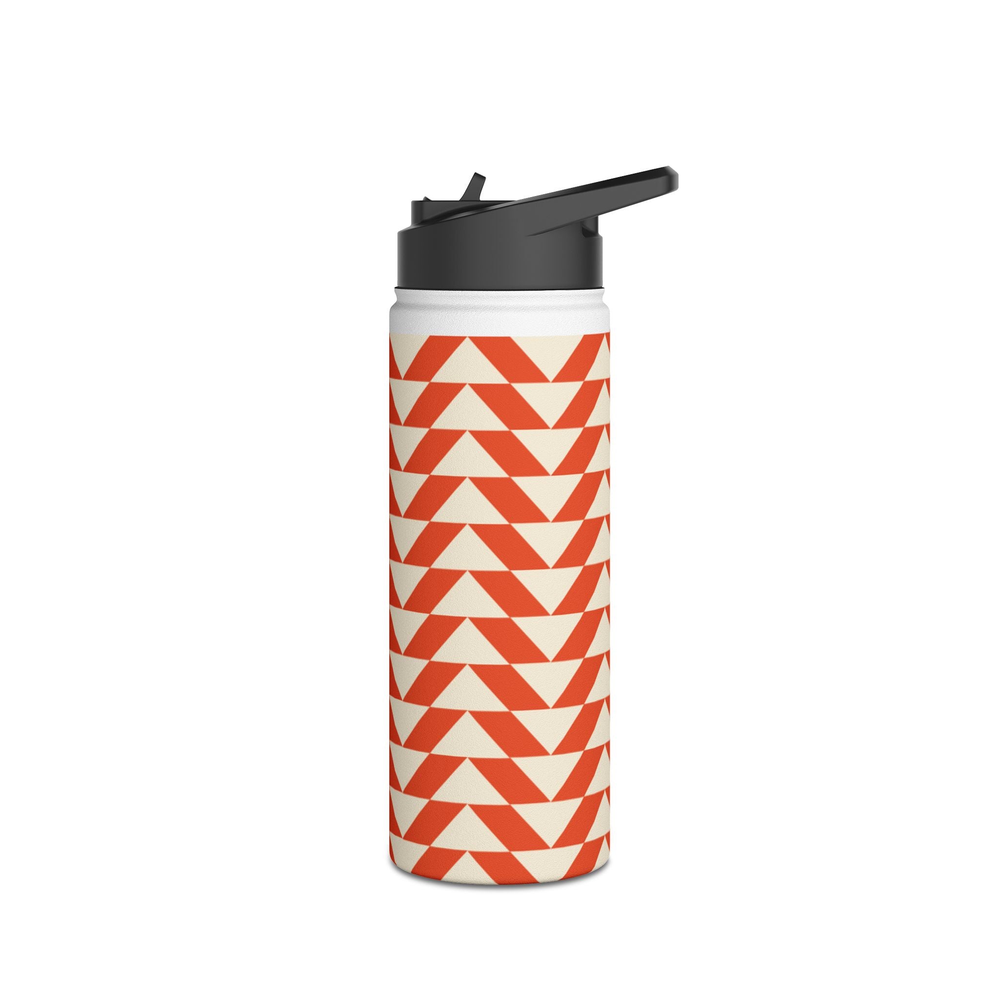 Geometric Motivational Stainless Steel Water Bottle, Hydration Gift, Travel Mug, Reusable Water Container, Eco-Friendly Outdoor Bottle