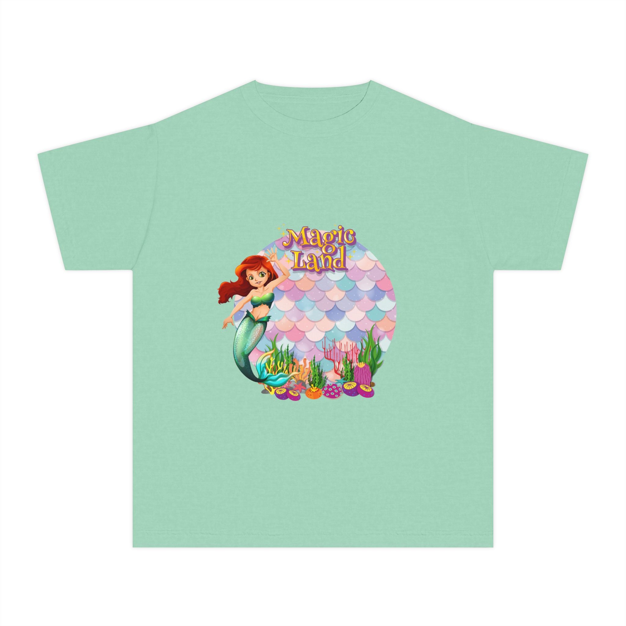 Mermaid Themed Youth Tee - Perfect for Birthdays, Summer Vacations, Beach Days, Parties, and Everyday Wear