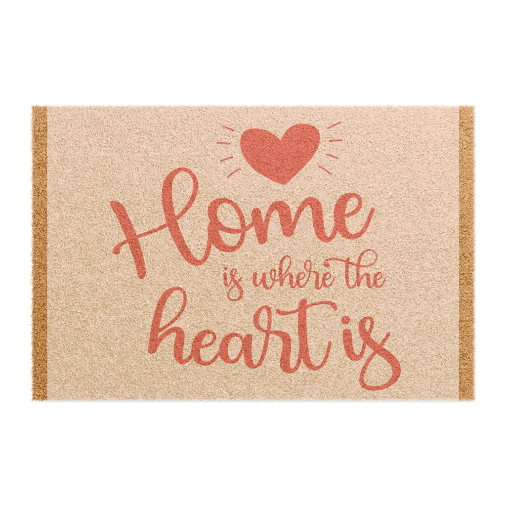 Home is where the heart is Doormat, Cozy Entryway Mat, Housewarming Gift, Welcome Mat, Living Room Decor, Heart Design
