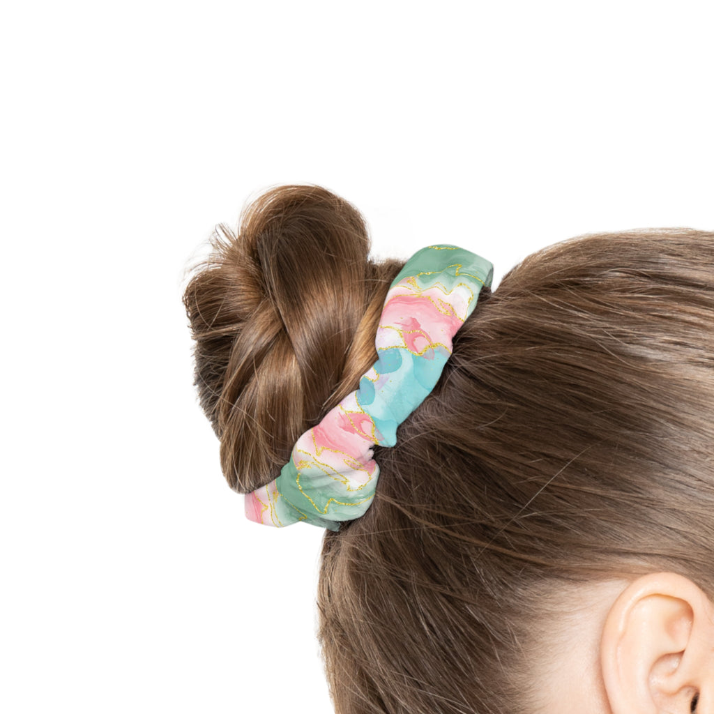 Marble Pattern Scrunchie, Trendy Hair Accessory, Gift for Her, Everyday Wear, Fashionable Ponytail Holder