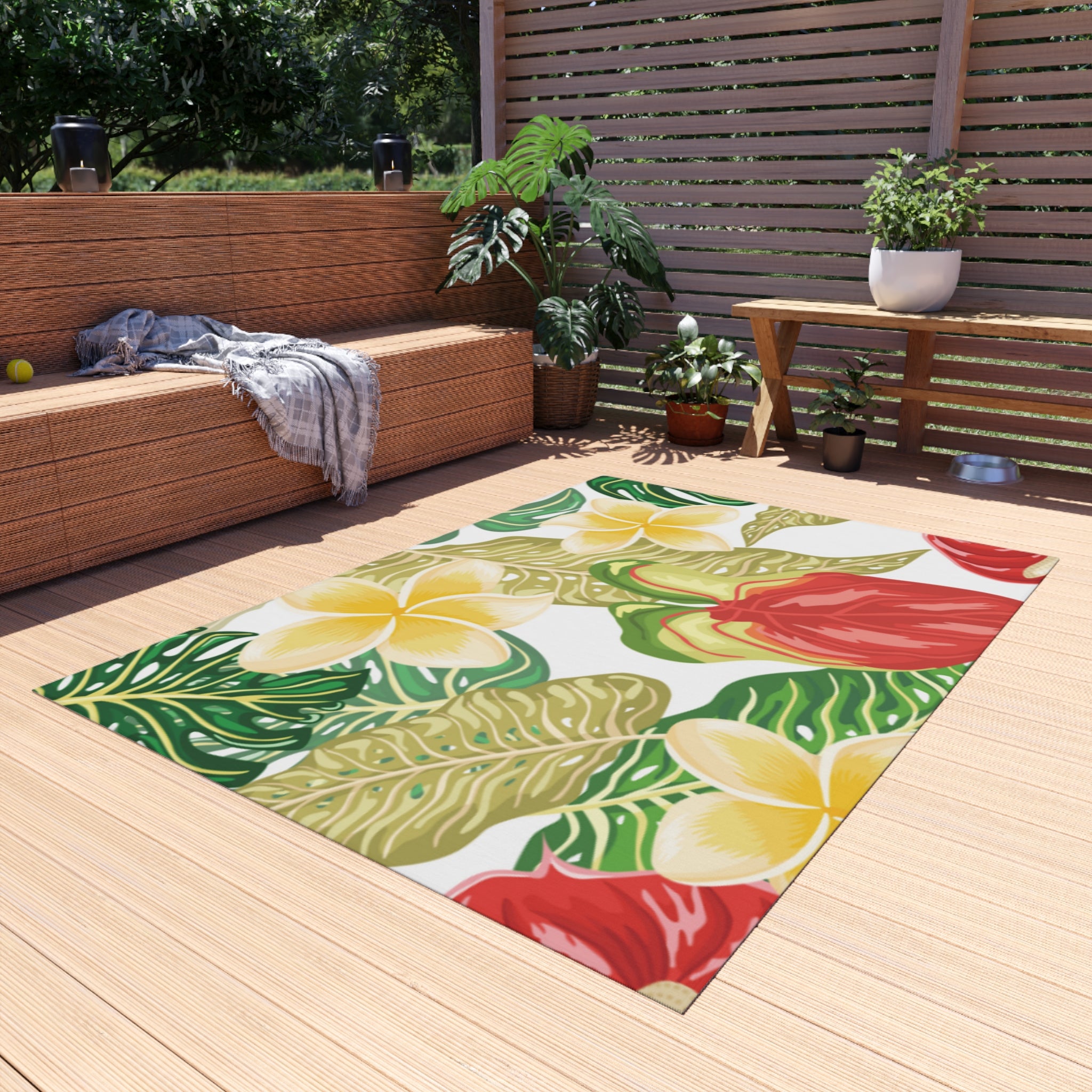 Tropical Outdoor Rug - Perfect for Patios, Decks, and Poolside Decor, Floral Mat for Summer Gatherings, Beach-Themed Home Decor, Ideal [...]