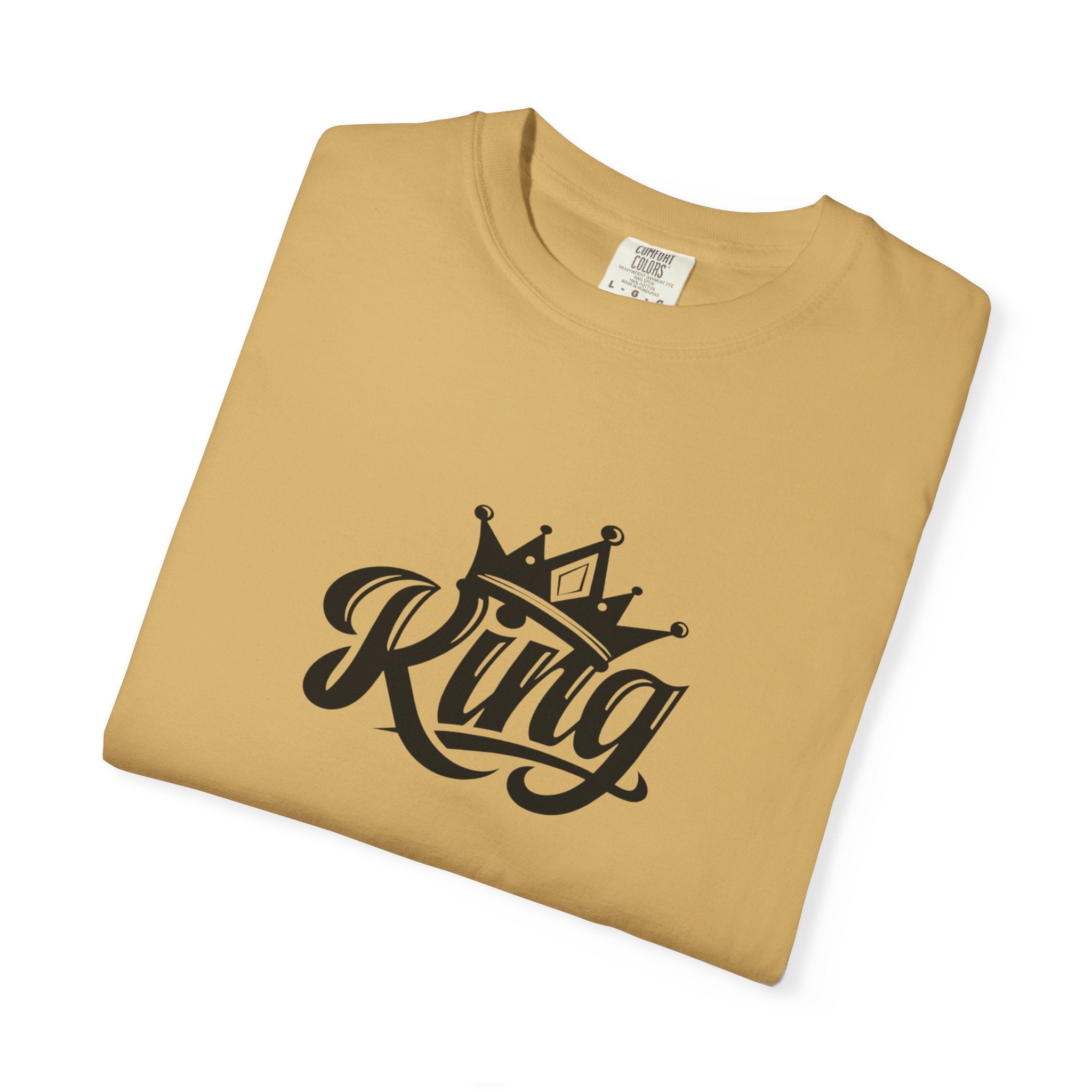 King Crown Garment-Dyed T-Shirt for Men and Women | Unisex Casual Tee, Gift for Dad, Birthday Shirt, Streetwear Style