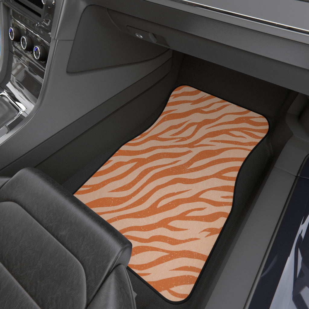 Tropical Tiger Print Car Mats - Set of 4, Animal Print Car Accessories, Unique Car Decor, Stylish Auto Mats, Perfect for Nature Lovers