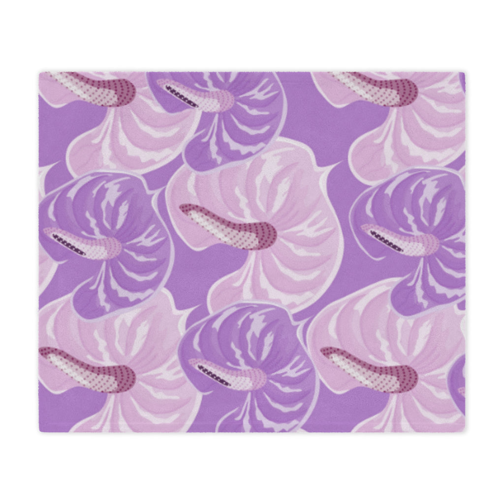 Lavender Floral Minky Blanket, Cozy Throw for Kids, Soft Baby Blanket, Flower Pattern Blankie, Perfect Gift for Girls