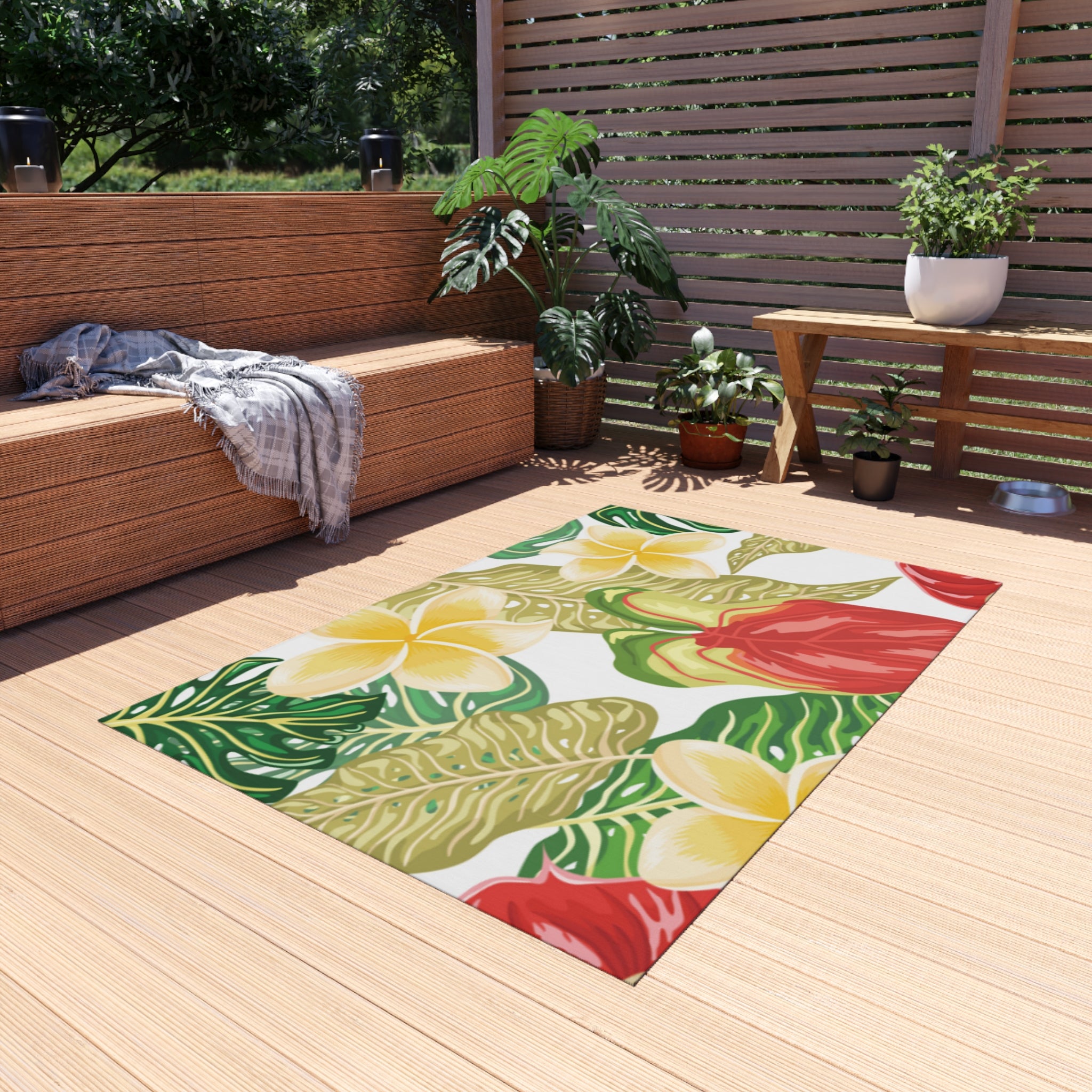 Tropical Outdoor Rug - Perfect for Patios, Decks, and Poolside Decor, Floral Mat for Summer Gatherings, Beach-Themed Home Decor, Ideal [...]