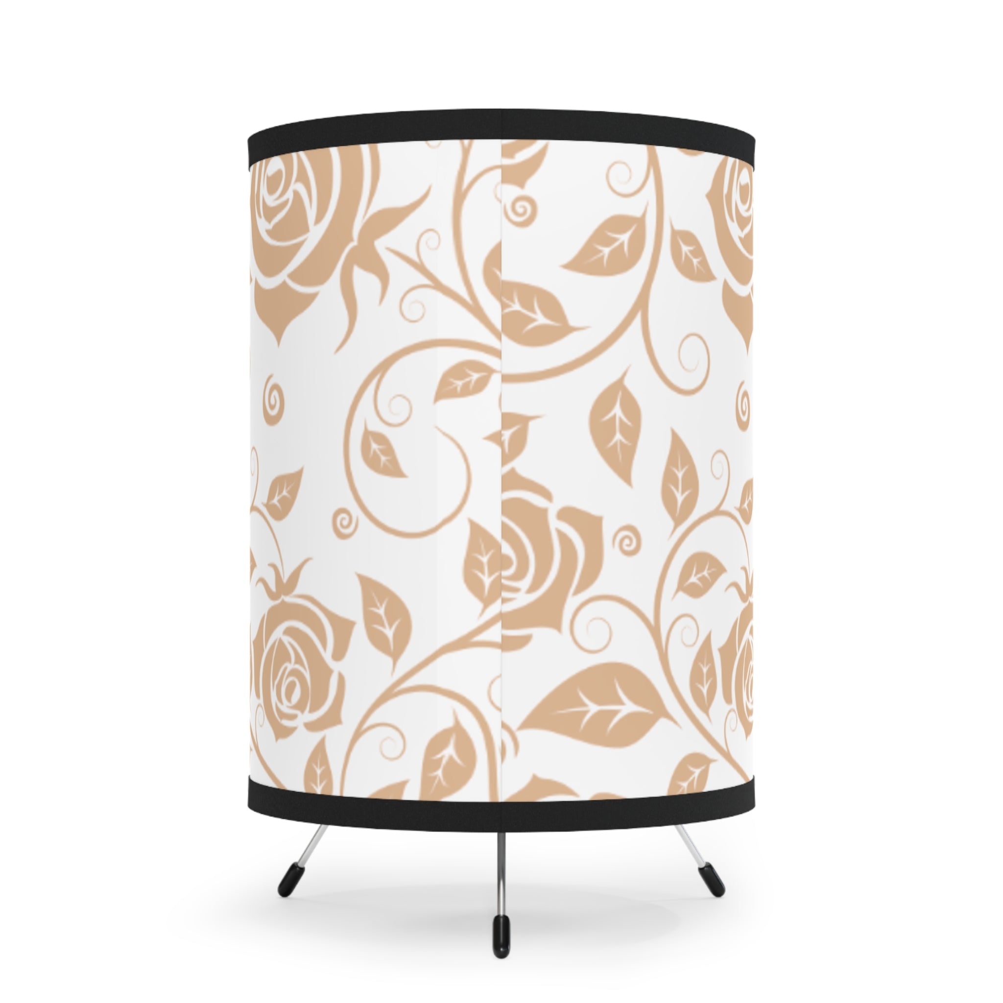 Elegant Floral Tripod Lamp Shade, Home Decor, Gift for Her, Kitchen Lighting, Wedding Decoration