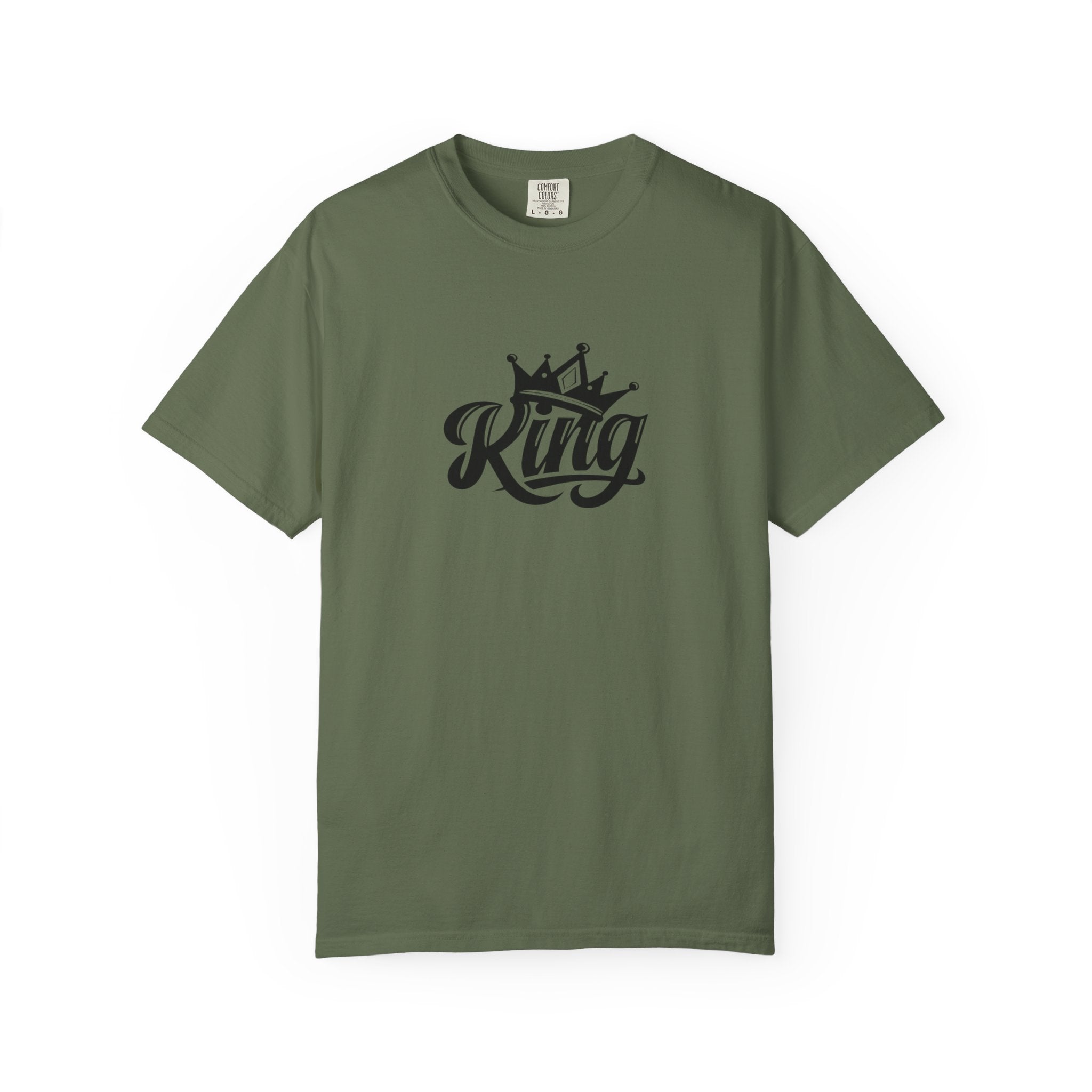 King Crown Garment-Dyed T-Shirt for Men and Women | Unisex Casual Tee, Gift for Dad, Birthday Shirt, Streetwear Style