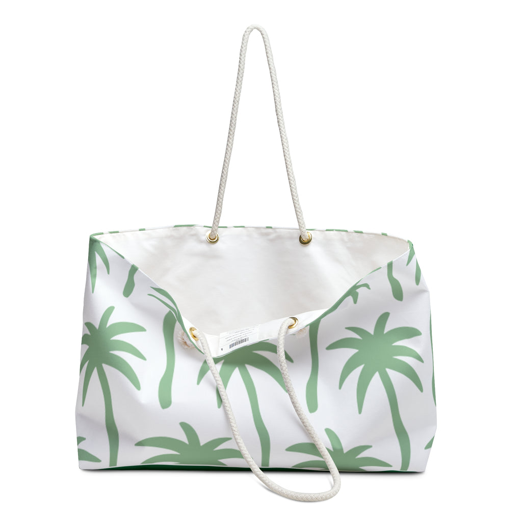 Tropical Palm Print Weekender Bag, Vacation Tote, Summer Travel Bag, Beach Essentials, Eco-Friendly Overnight Bag