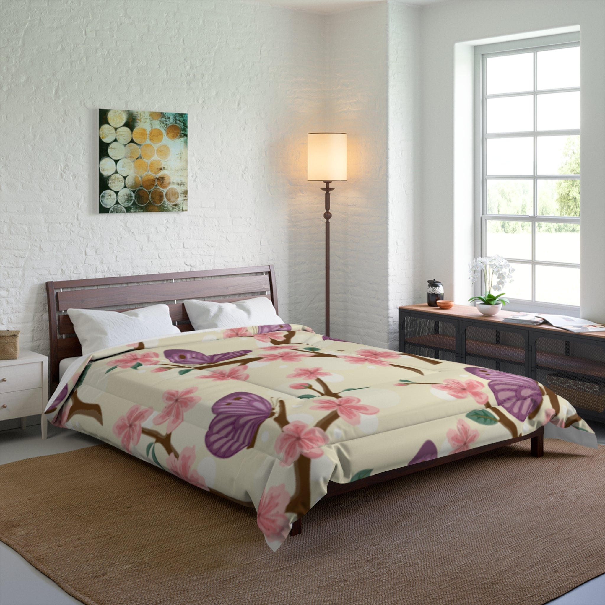 Butterfly Blossom Comforter, Spring Floral Quilt for Cozy Bedrooms, Butterfly Decor, Gift for Nature Lovers, Bedspread for Kids' [...]