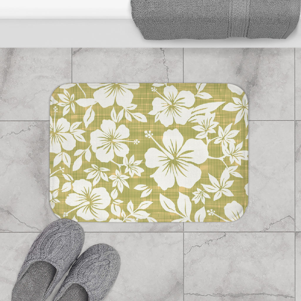 Botanical Bath Mat, Floral Bathroom Decor, Tropical Bath Rug, Home Spa Essentials, Gift for Her, Spring Decor