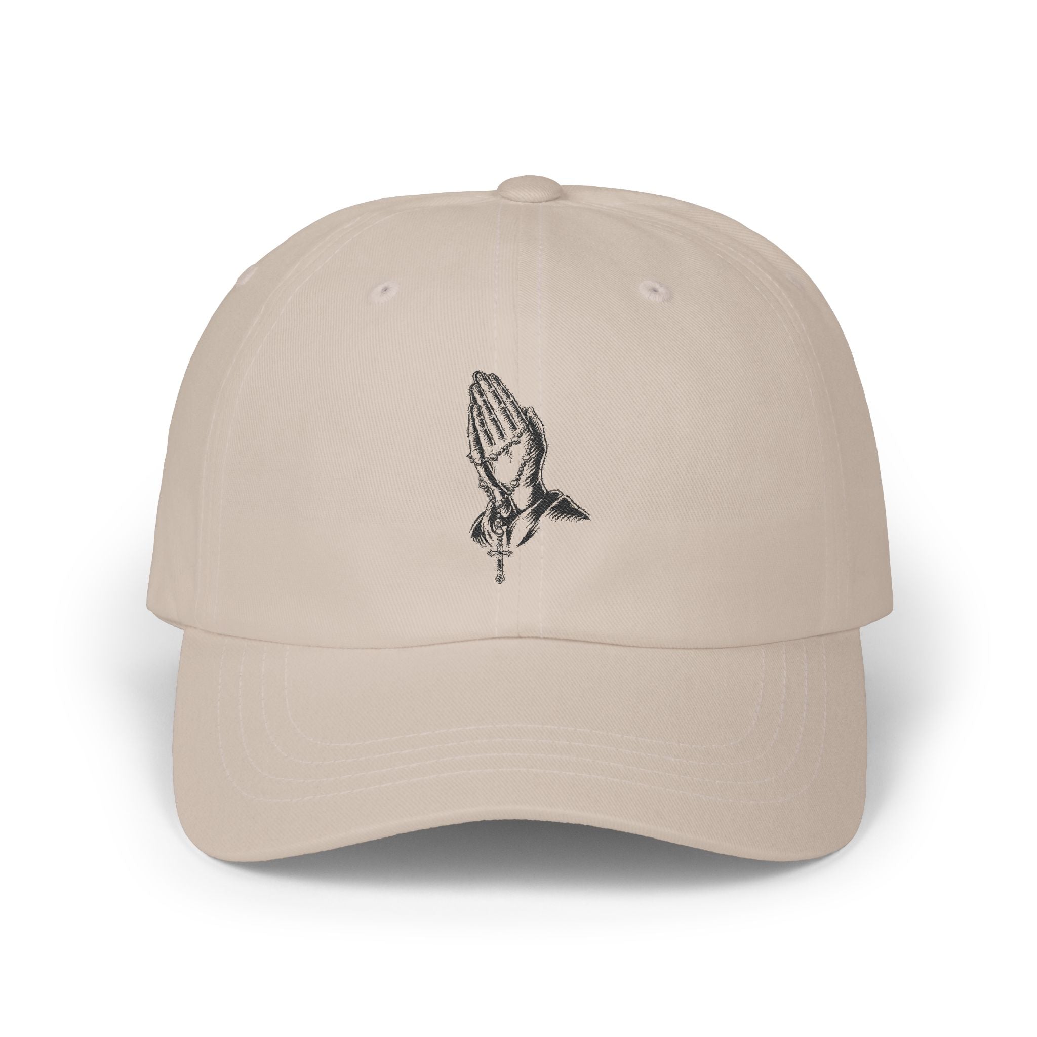 Praying Hands Classic Dad Cap, Faith Hat, Religious Cap, Casual Style, Gift for Dads, Summer Accessories, Unisex Fashion