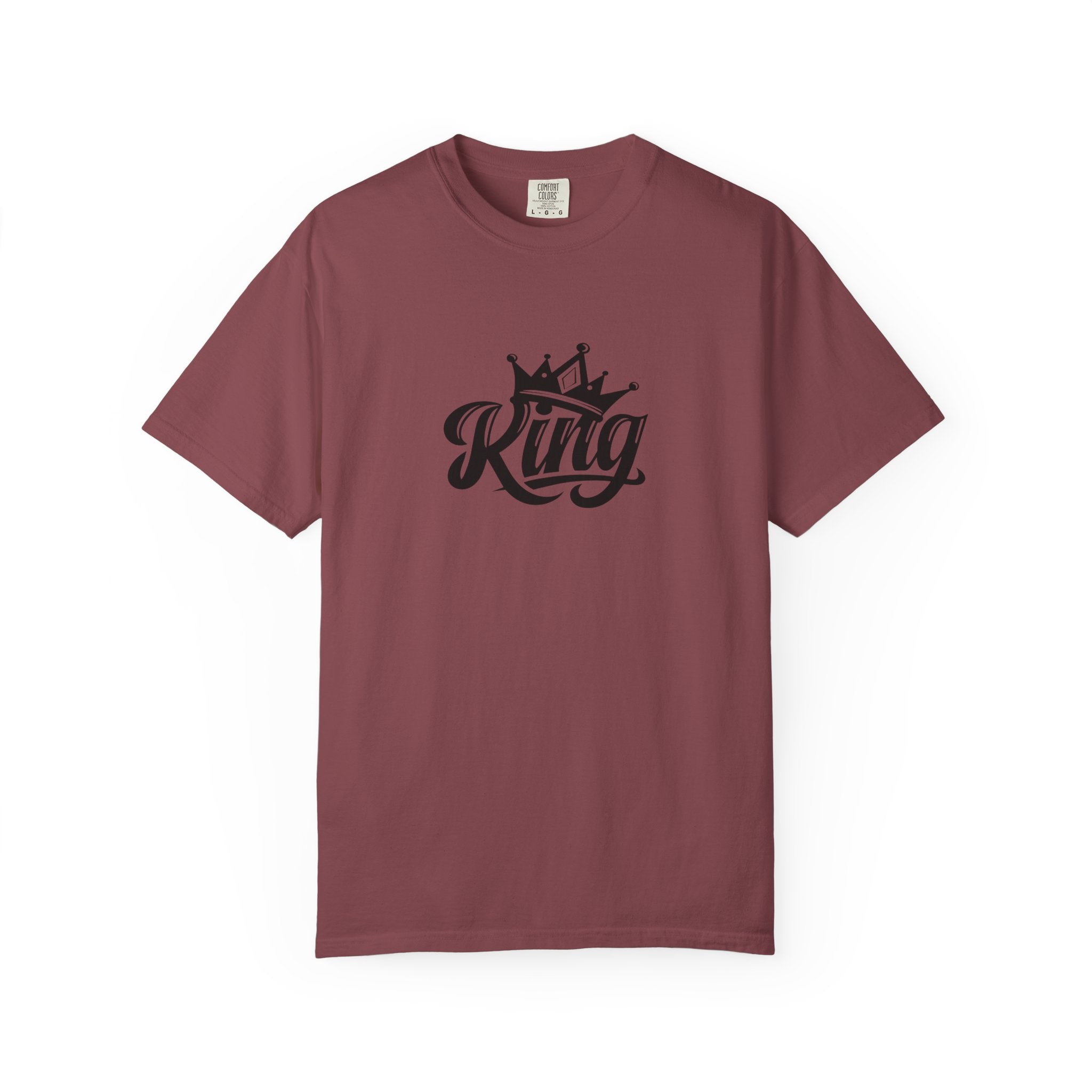 King Crown Garment-Dyed T-Shirt for Men and Women | Unisex Casual Tee, Gift for Dad, Birthday Shirt, Streetwear Style
